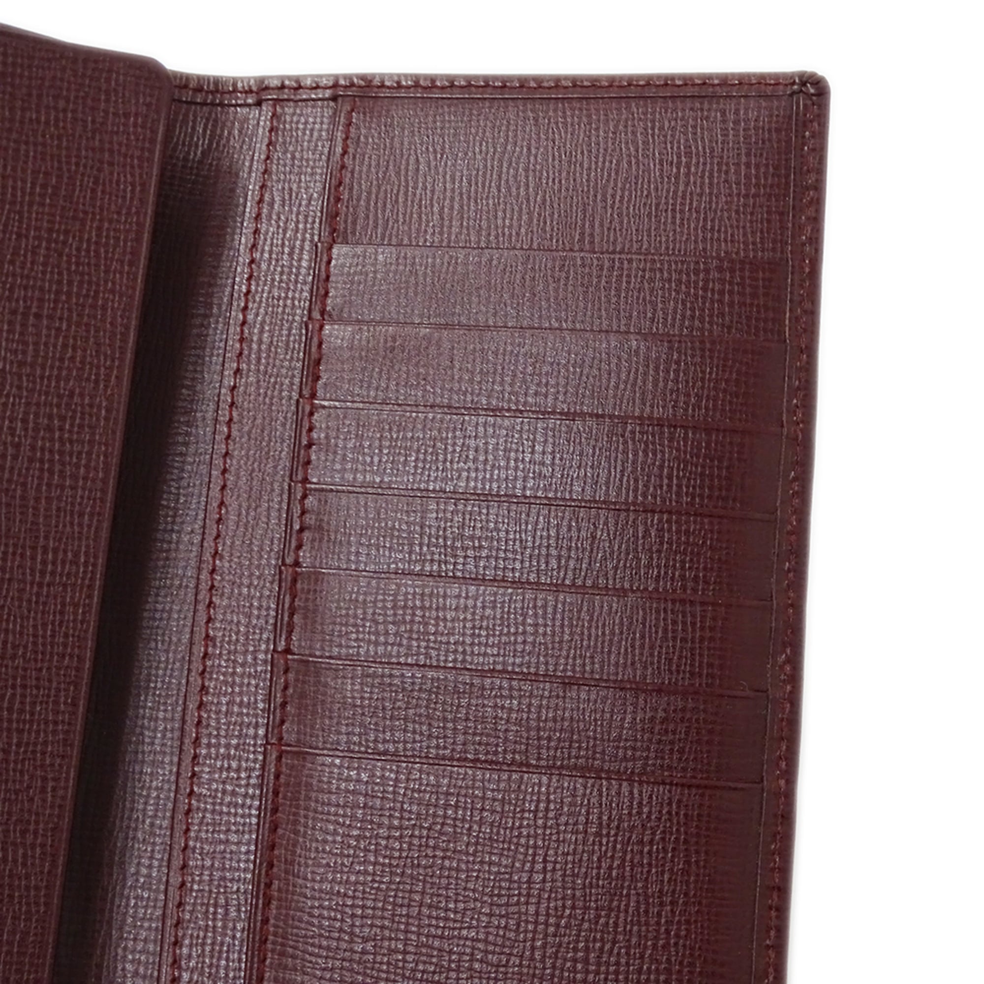 Cartier Bordeaux Red Color Wine Red Leather (Pre-Owned)