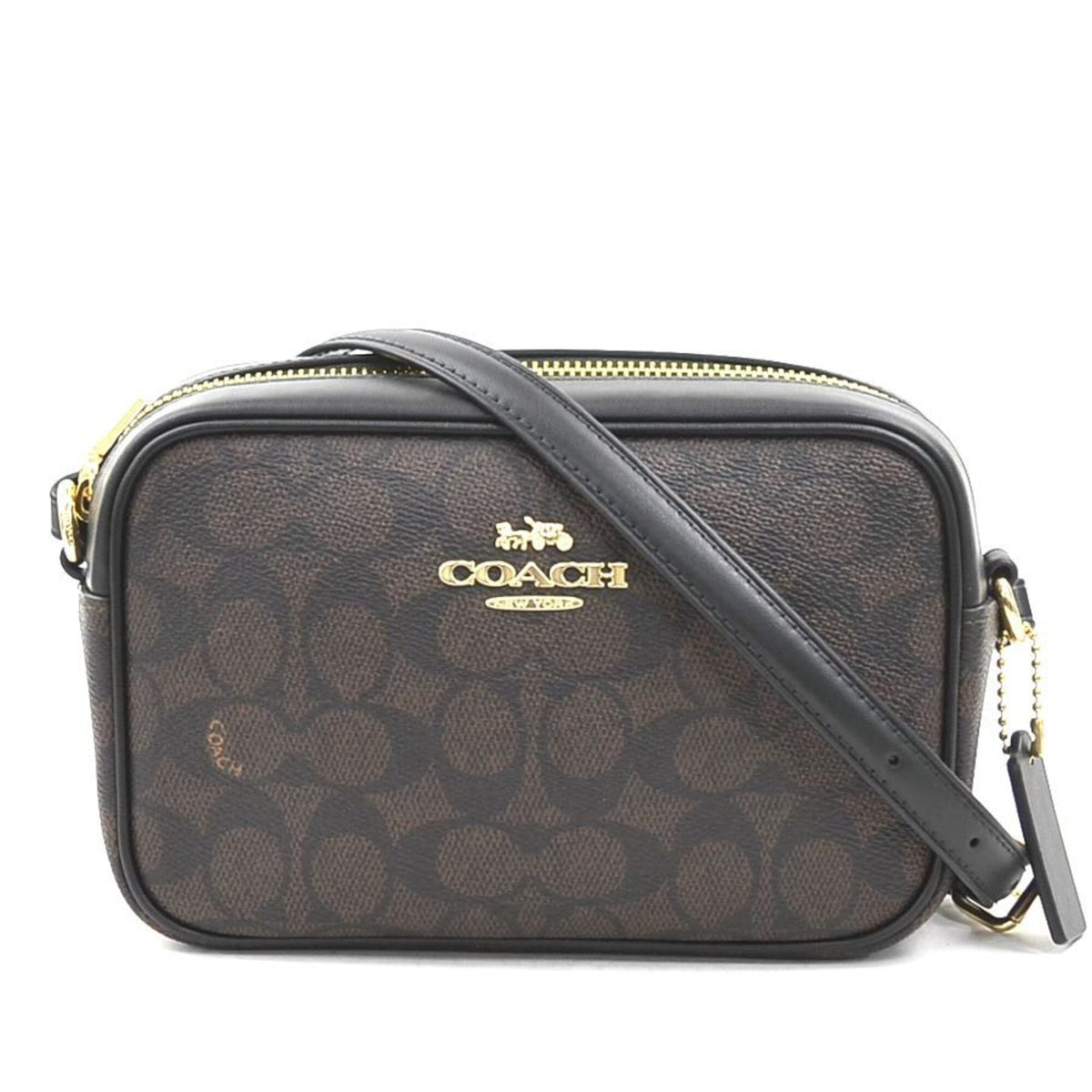 Coach Black Brown Leather Shoulder Bag (Pre-Owned)