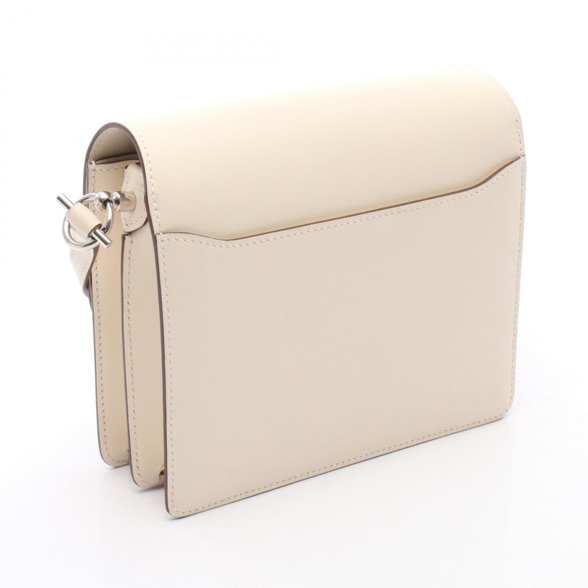 Hermes Ivory Swift Leather Leather Handbag Shoulder Bag (Pre-Owned)