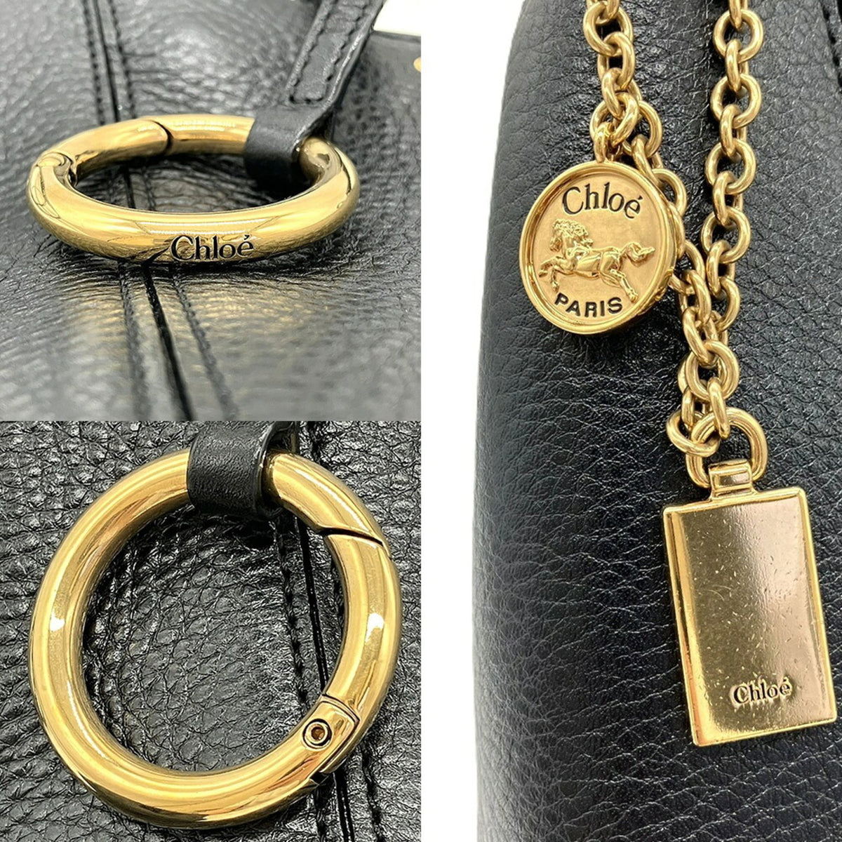 Chloé Black Leather Tote Bag (Pre-Owned)