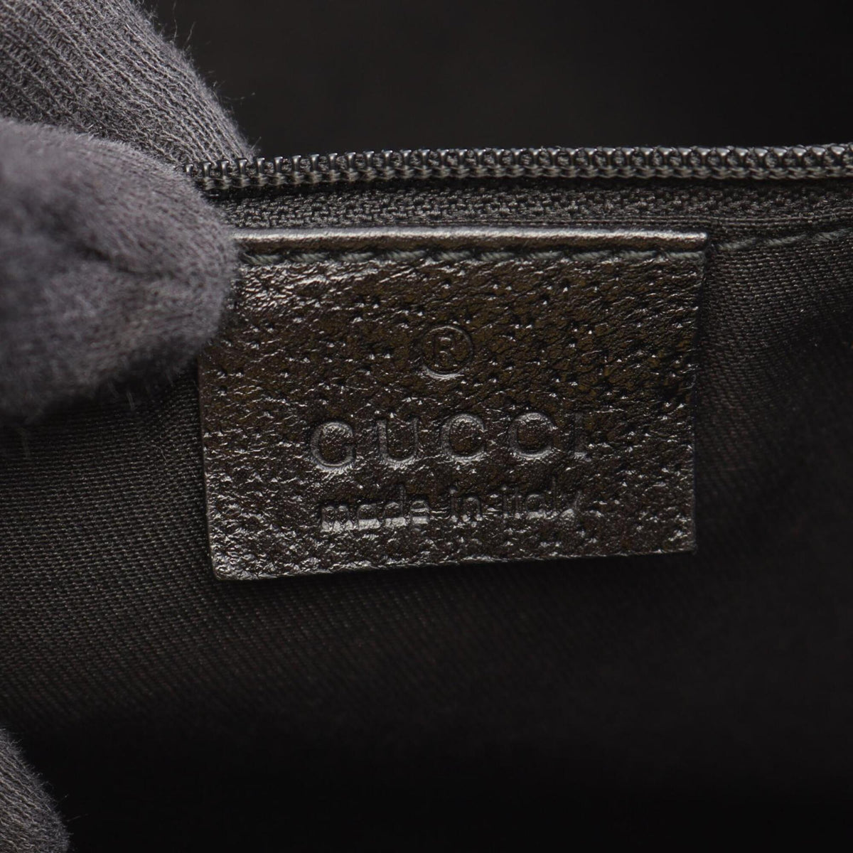 Gucci Black Multi-Color Canvas Leather Handbag Tote Bag (Pre-Owned)