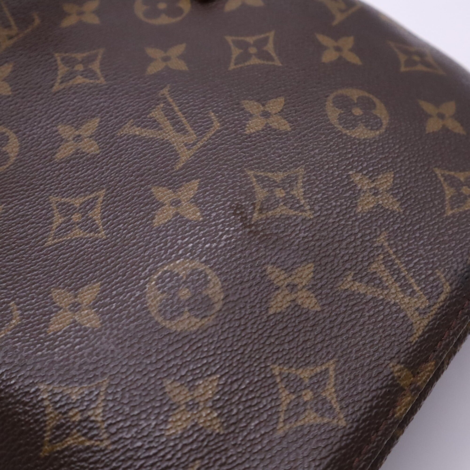 Louis Vuitton Monogram Beige Brown Coated Canvas Leather Handbag (Pre-Owned)