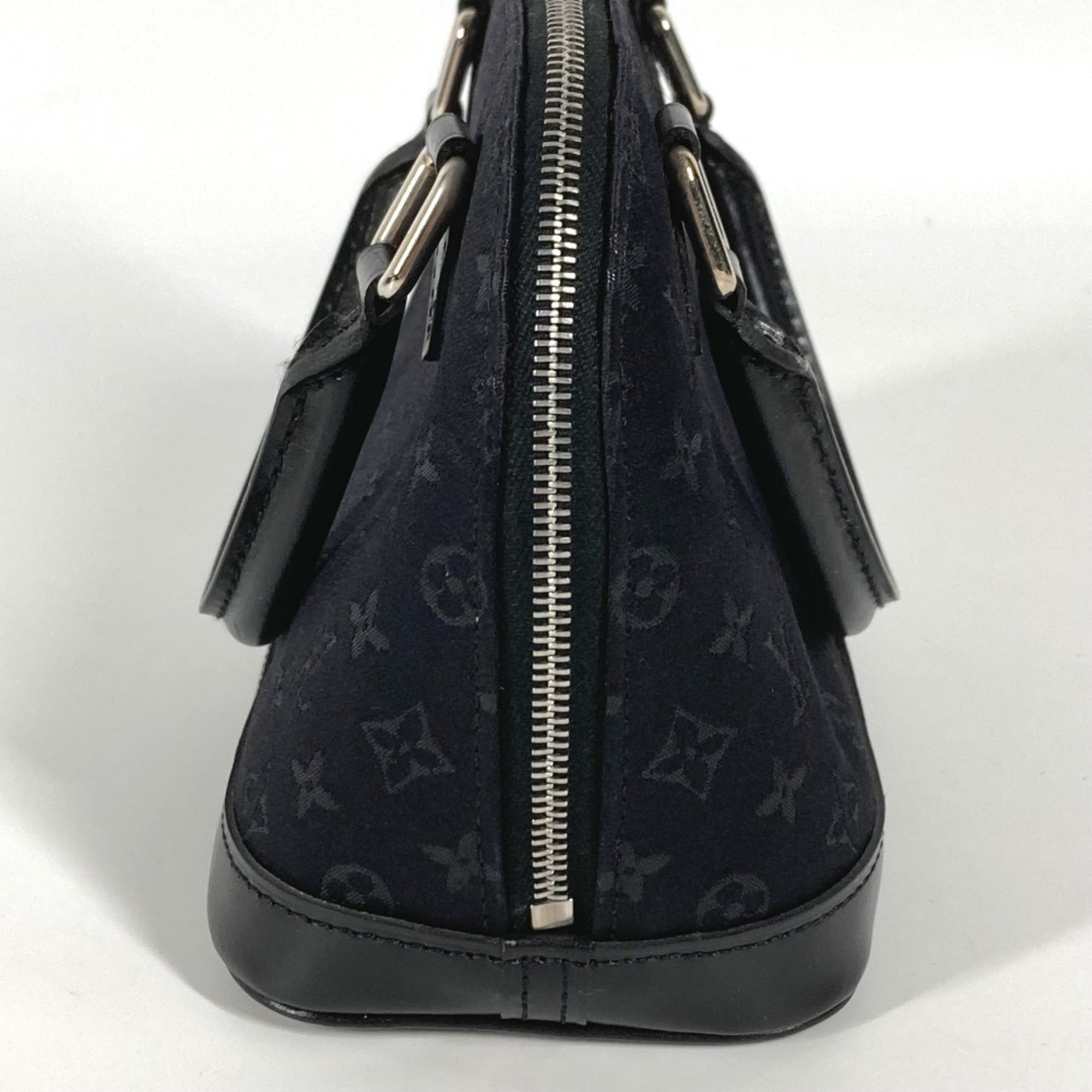 Louis Vuitton Black Noir Satin Leather Handbag (Pre-Owned)