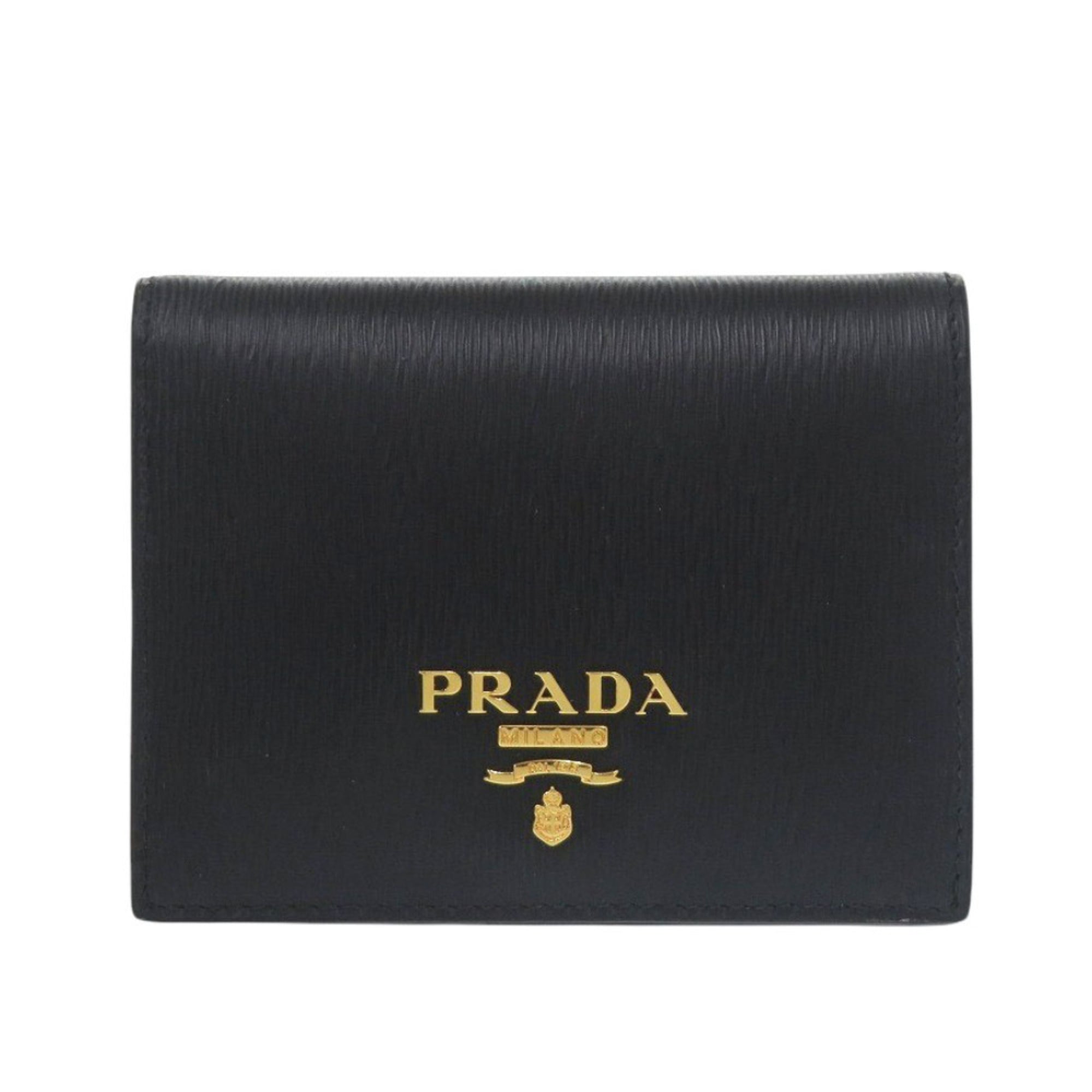 Prada Black Leather Wallet (Bi-Fold) (Pre-Owned)