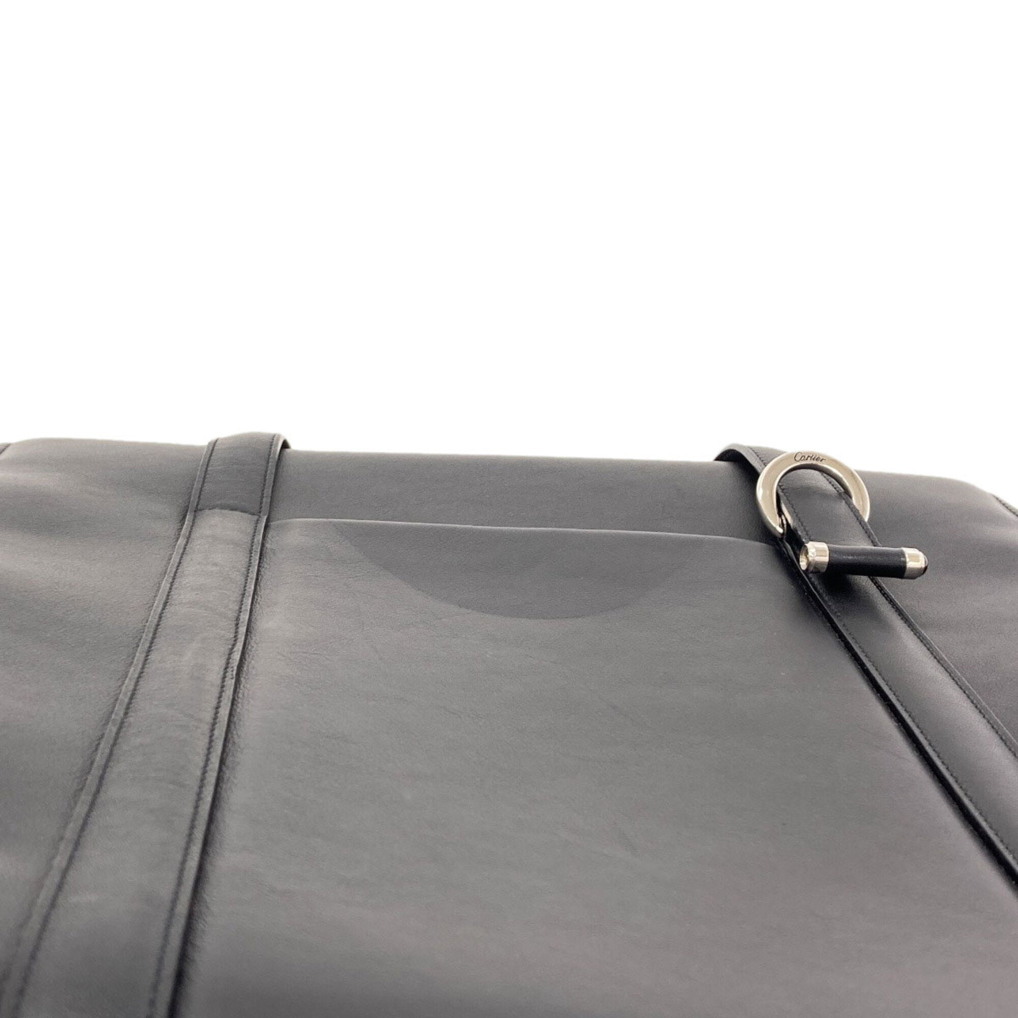 Cartier Black Leather Tote Bag (Pre-Owned)