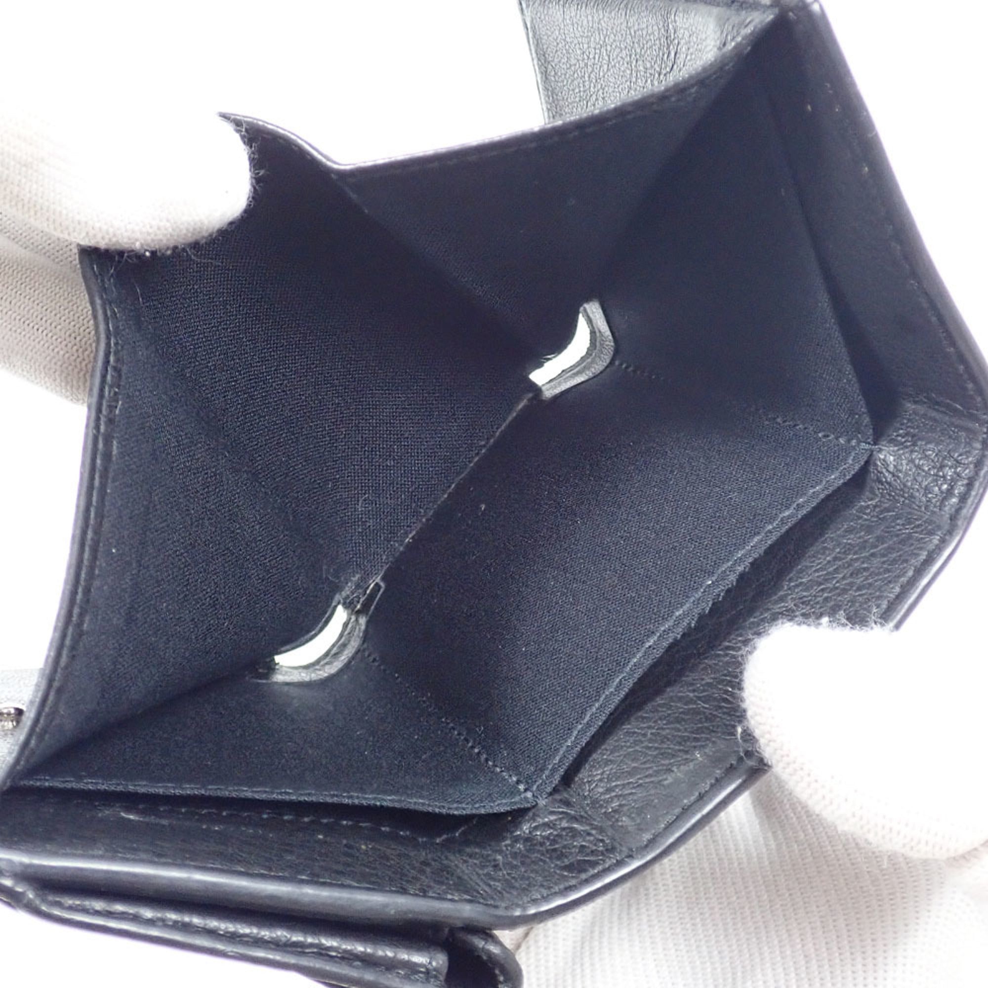 Balenciaga Black Leather Wallet (Tri-Fold) (Pre-Owned)