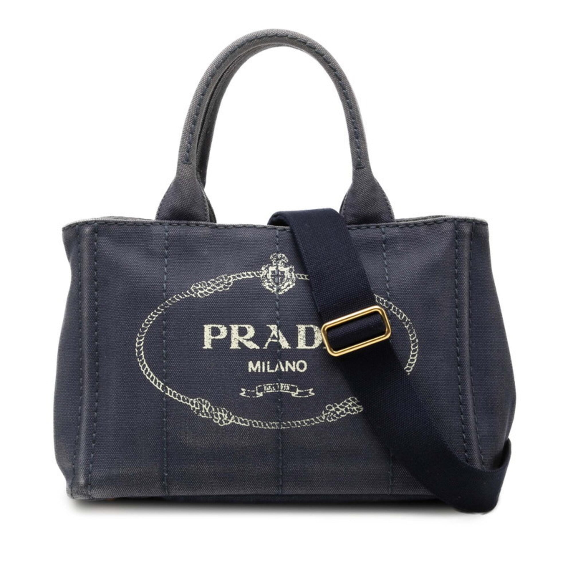 Prada Canapa Pink Canvas Handbag Shoulder Bag (Pre-Owned)