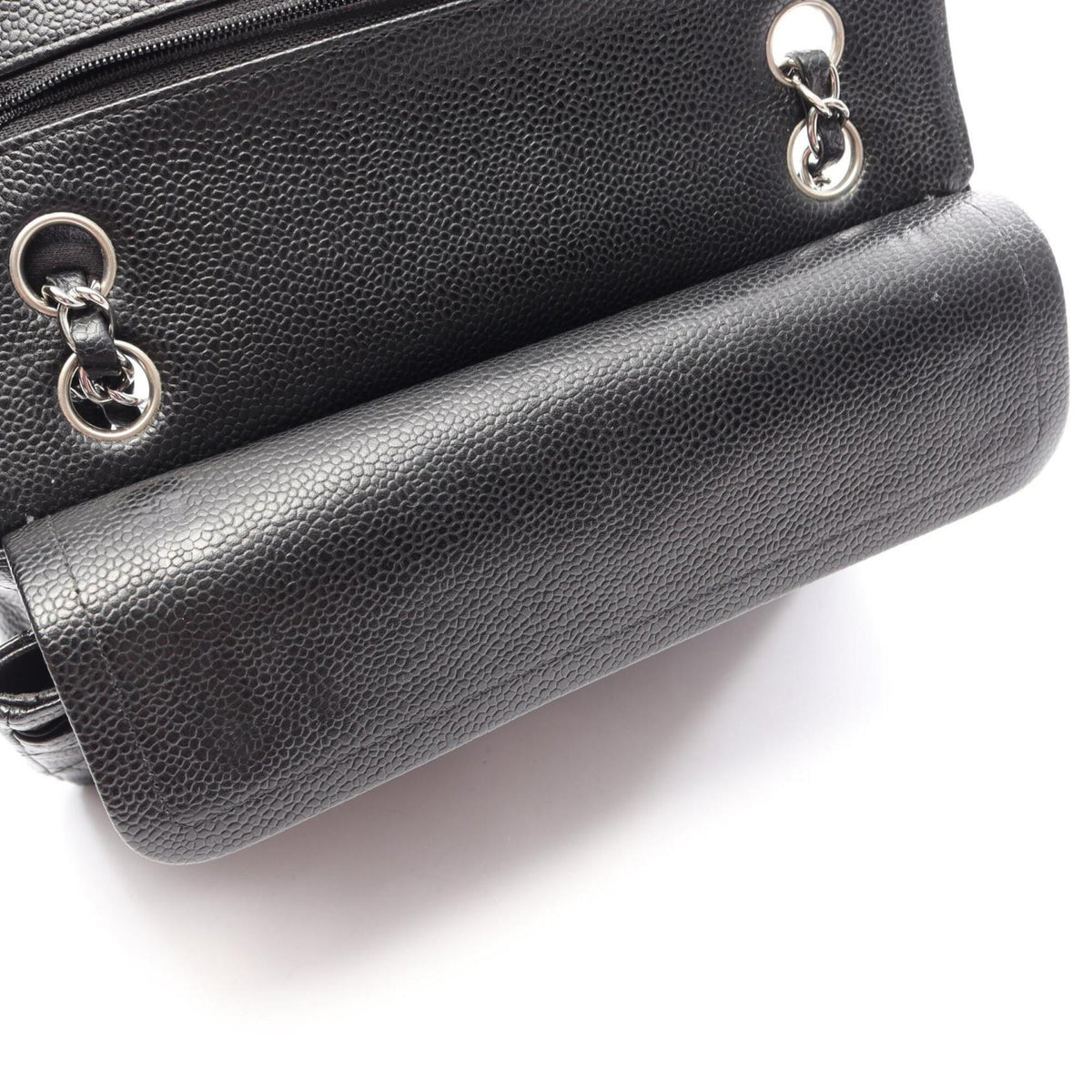 Chanel Black Grained Calfskin Handbag Shoulder Bag (Pre-Owned)
