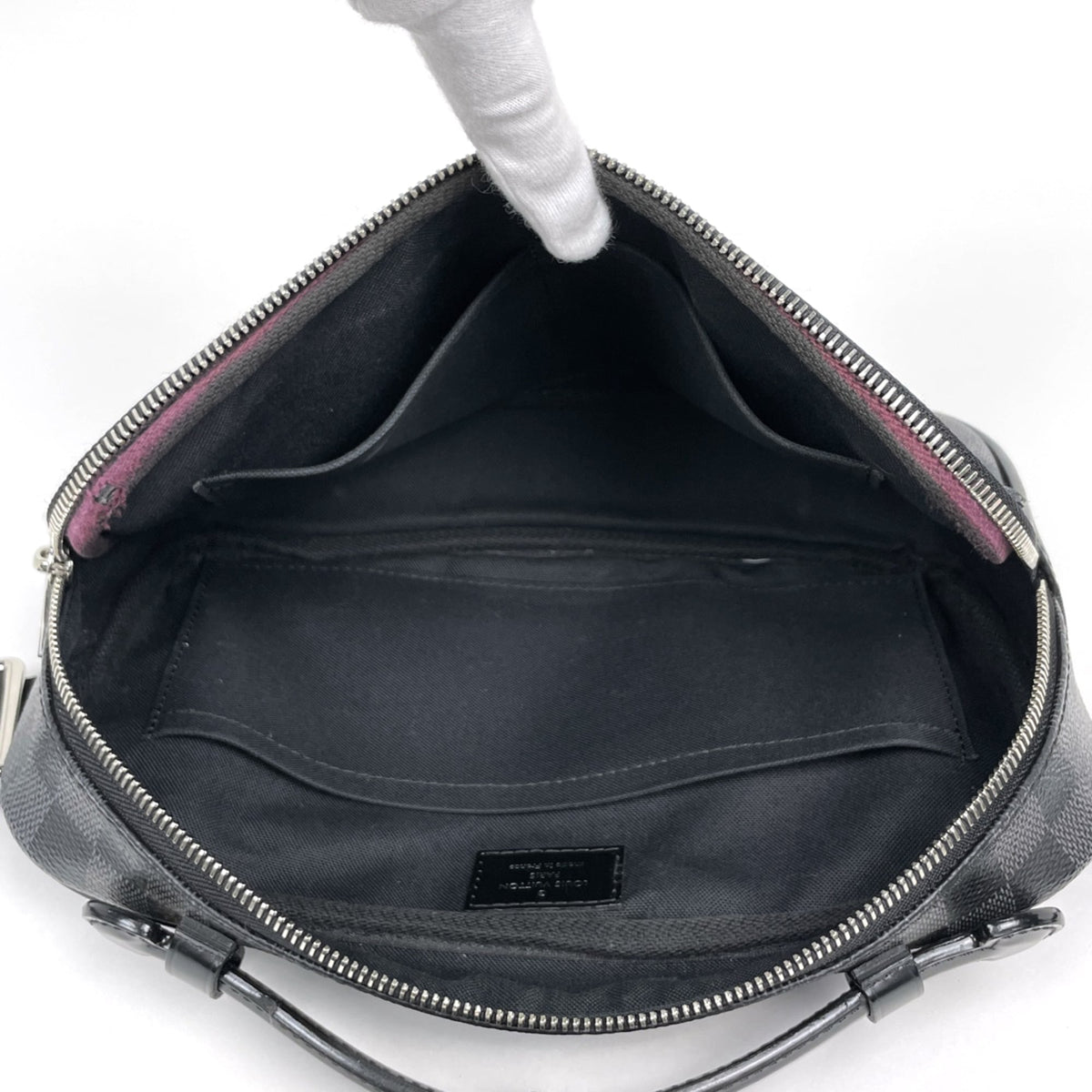 Louis Vuitton Noir Damier Graphite Fanny Pack Handbag Sling Bag (Pre-Owned)