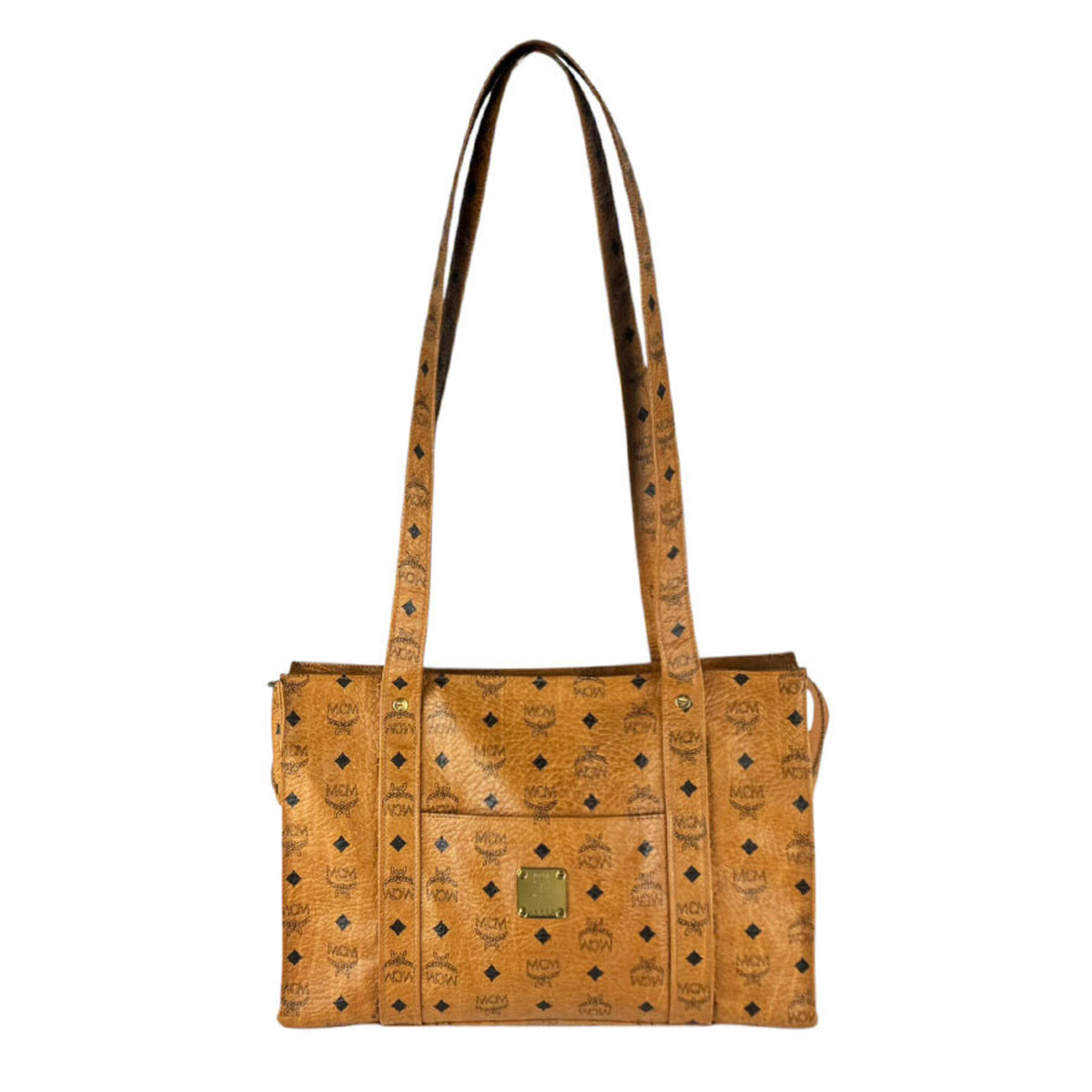 Mcm Black Brown Leather Shoulder Bag (Pre-Owned)