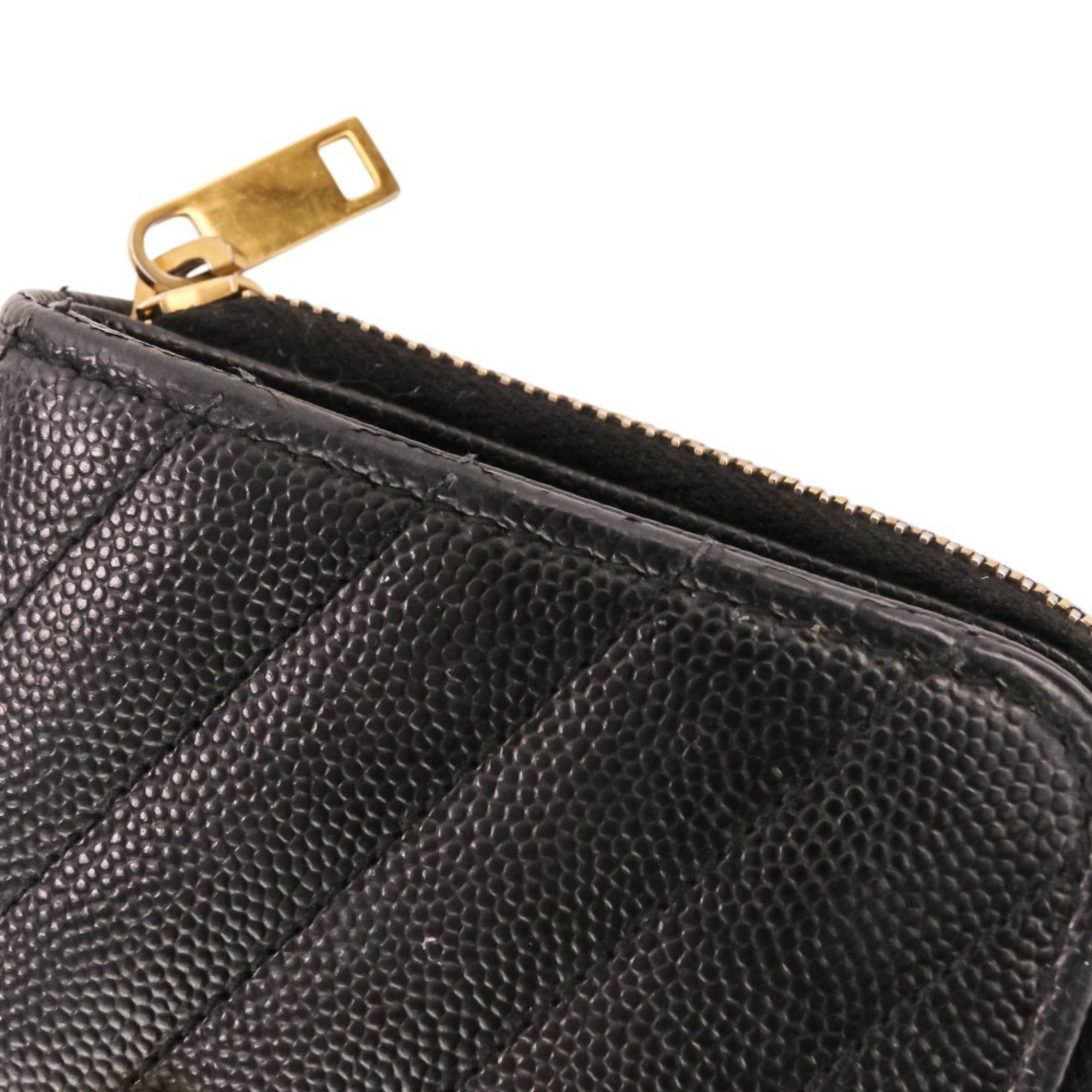 Yves Saint Laurent Black Leather Wallet (Bi-Fold) (Pre-Owned)