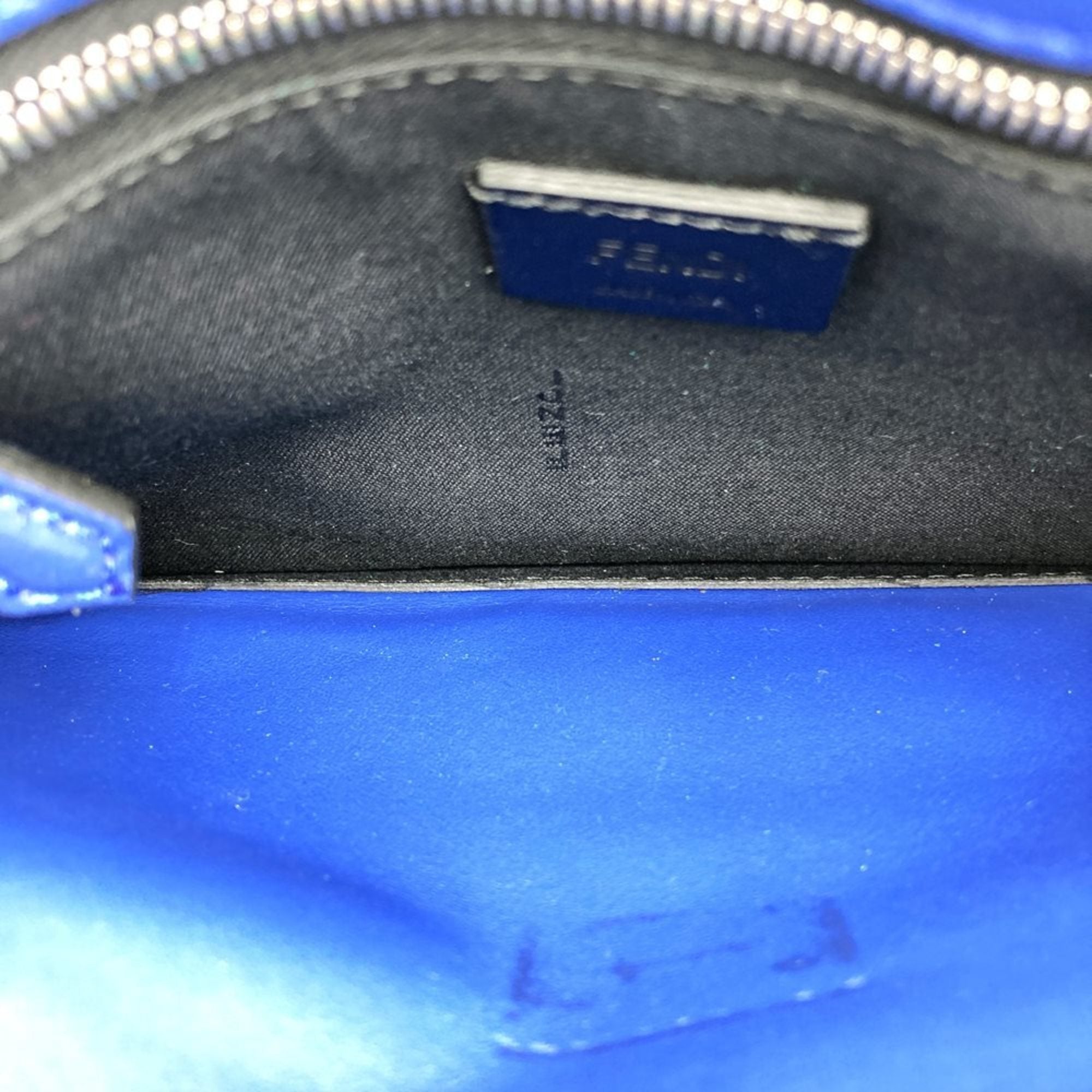 Fendi Blue Leather Clutch Bag Pouch (Pre-Owned)