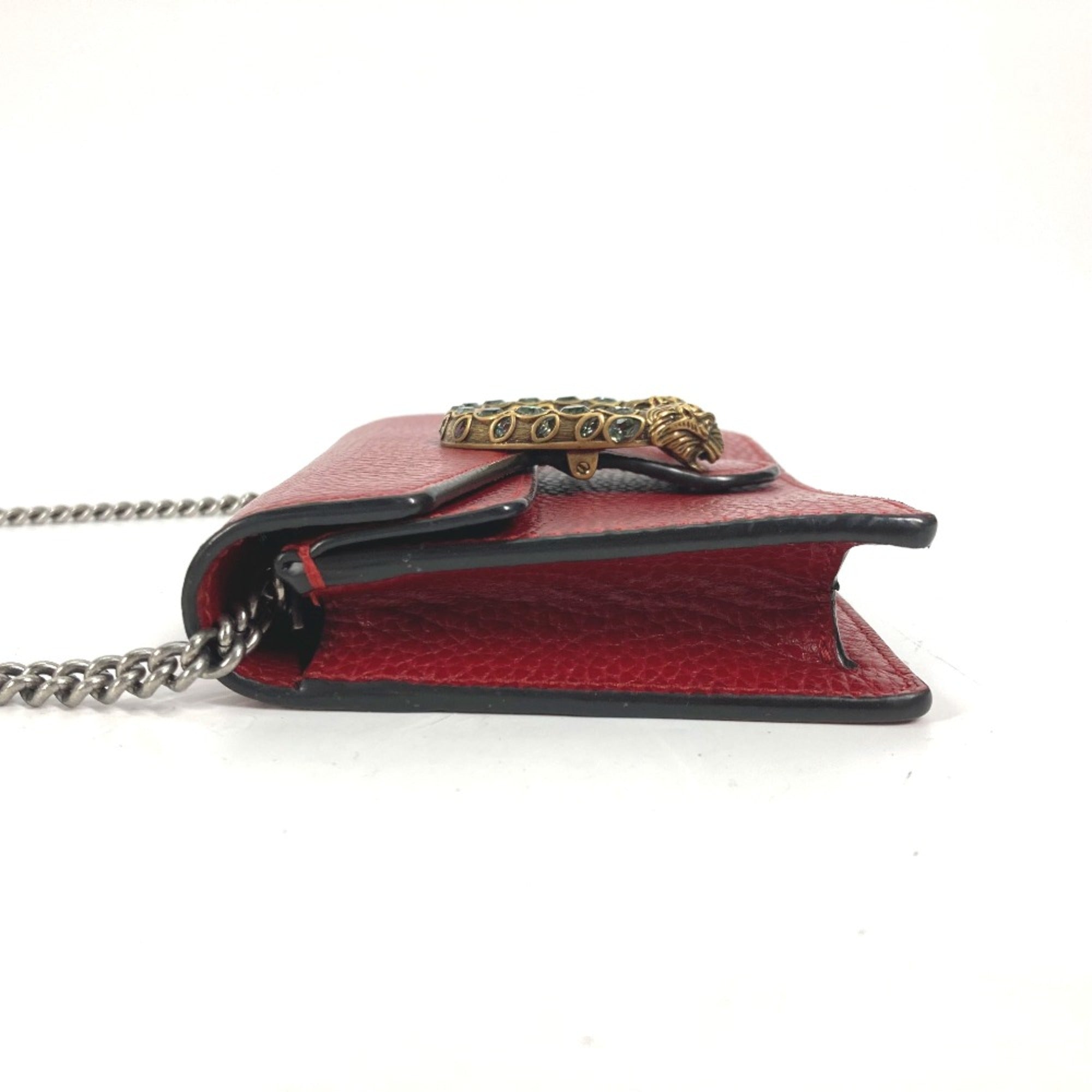 Gucci Red Leather Shoulder Bag (Pre-Owned)