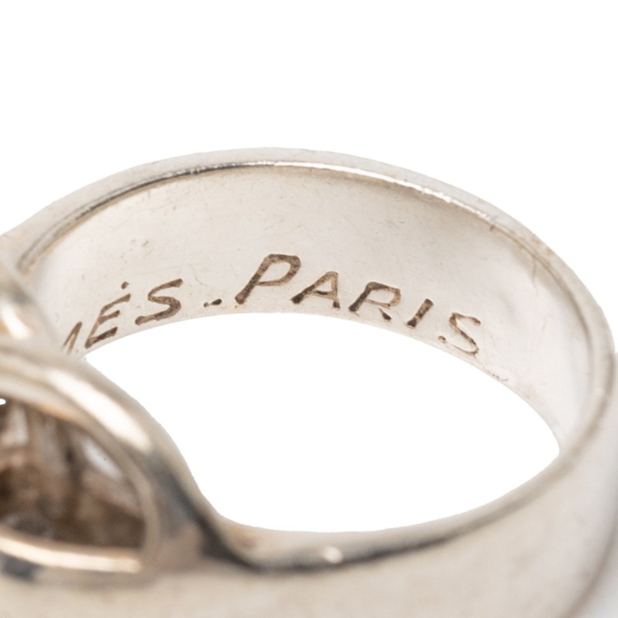 Hermes Silver 925 Band Ring (Pre-Owned)