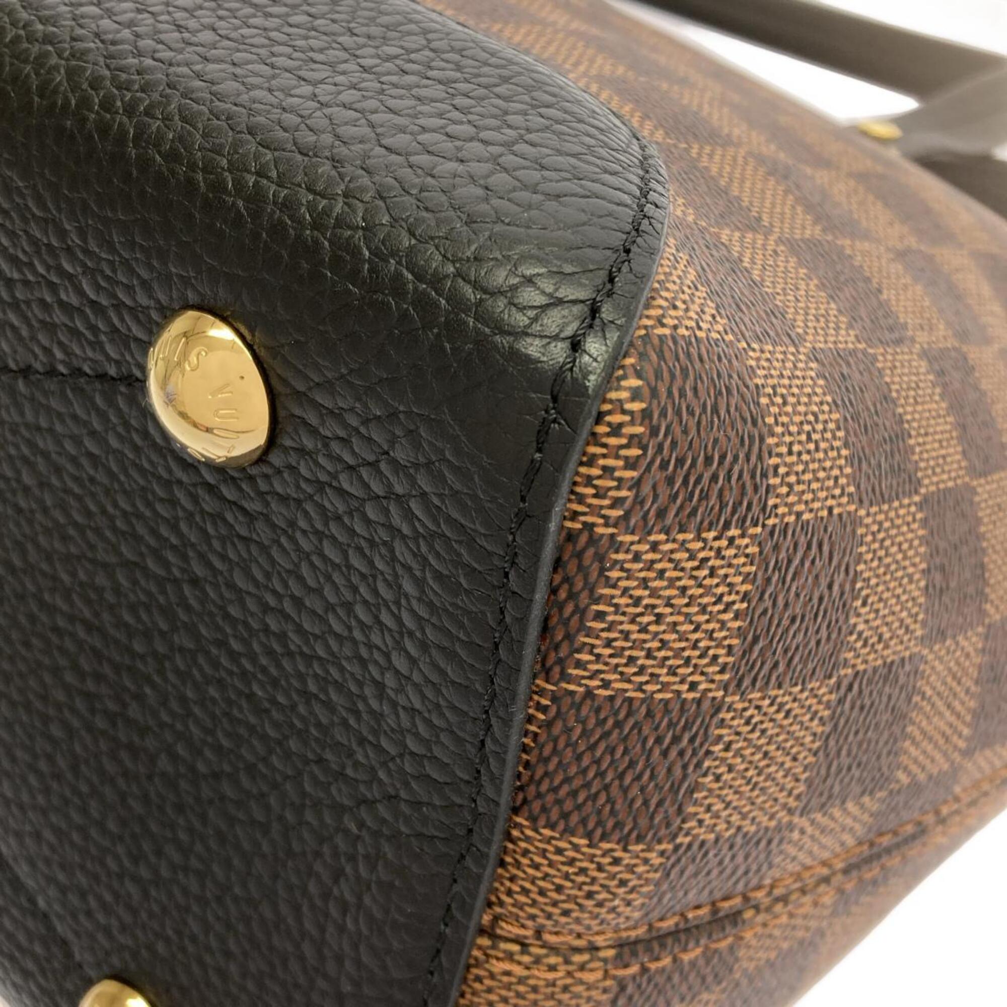 Louis Vuitton Black Damier Canvas Ebene Coated Canvas Leather Handbag (Pre-Owned)