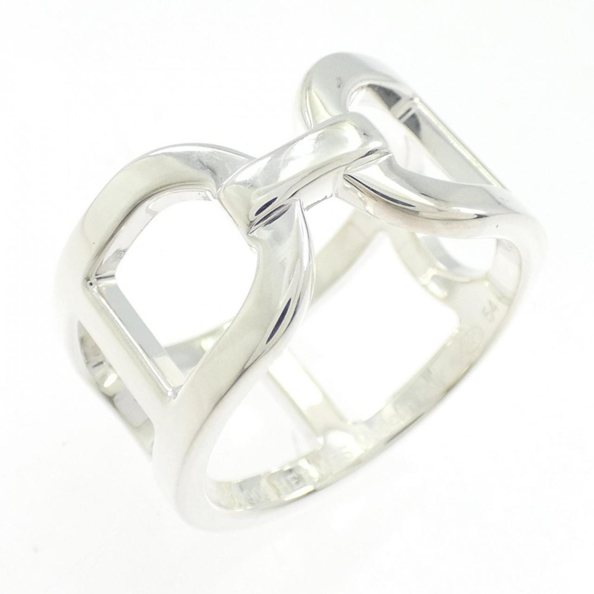 Hermes Silver 925 Band Ring (Pre-Owned)