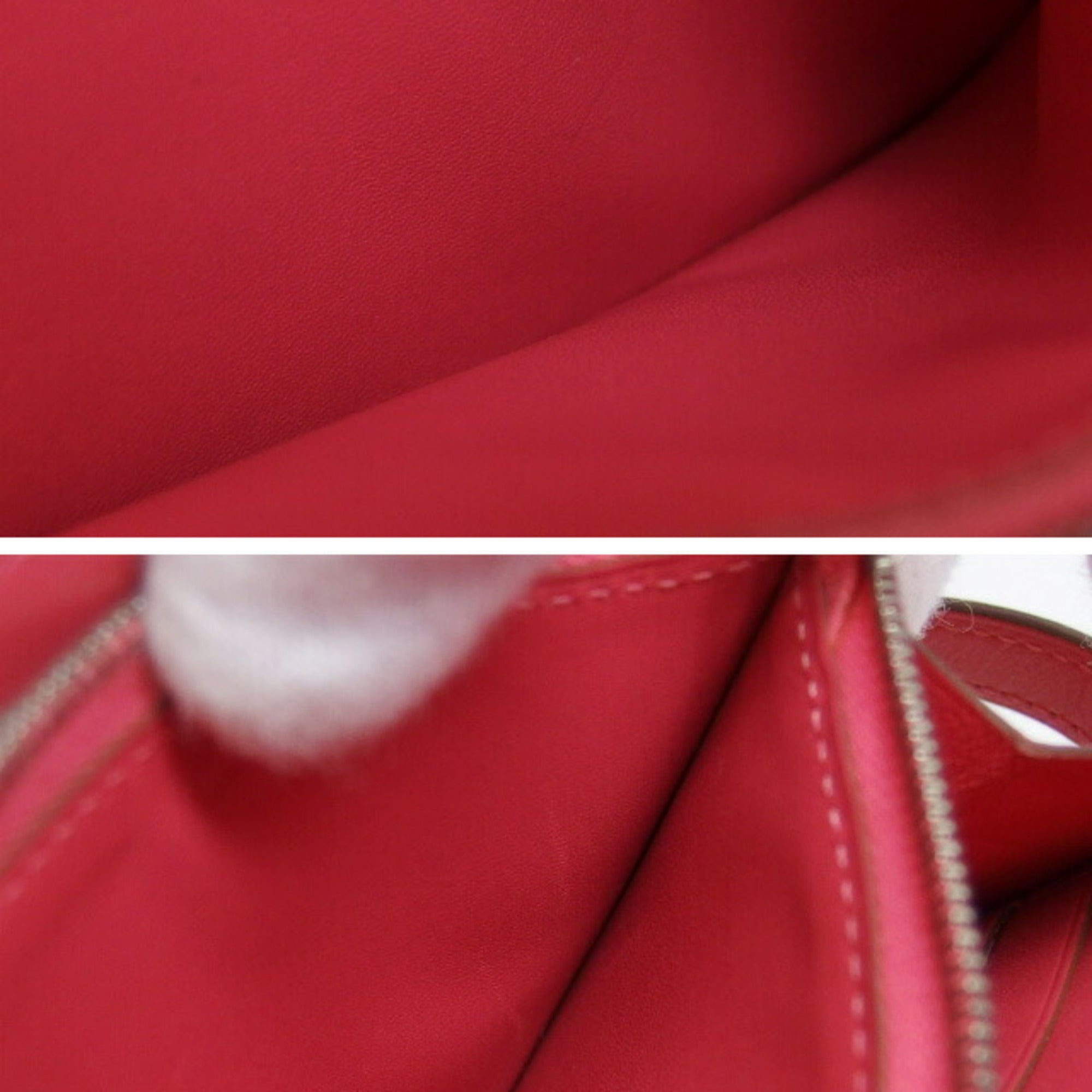 Hermes Pink Box Calf Leather Long Wallet (Bi-Fold) (Pre-Owned)