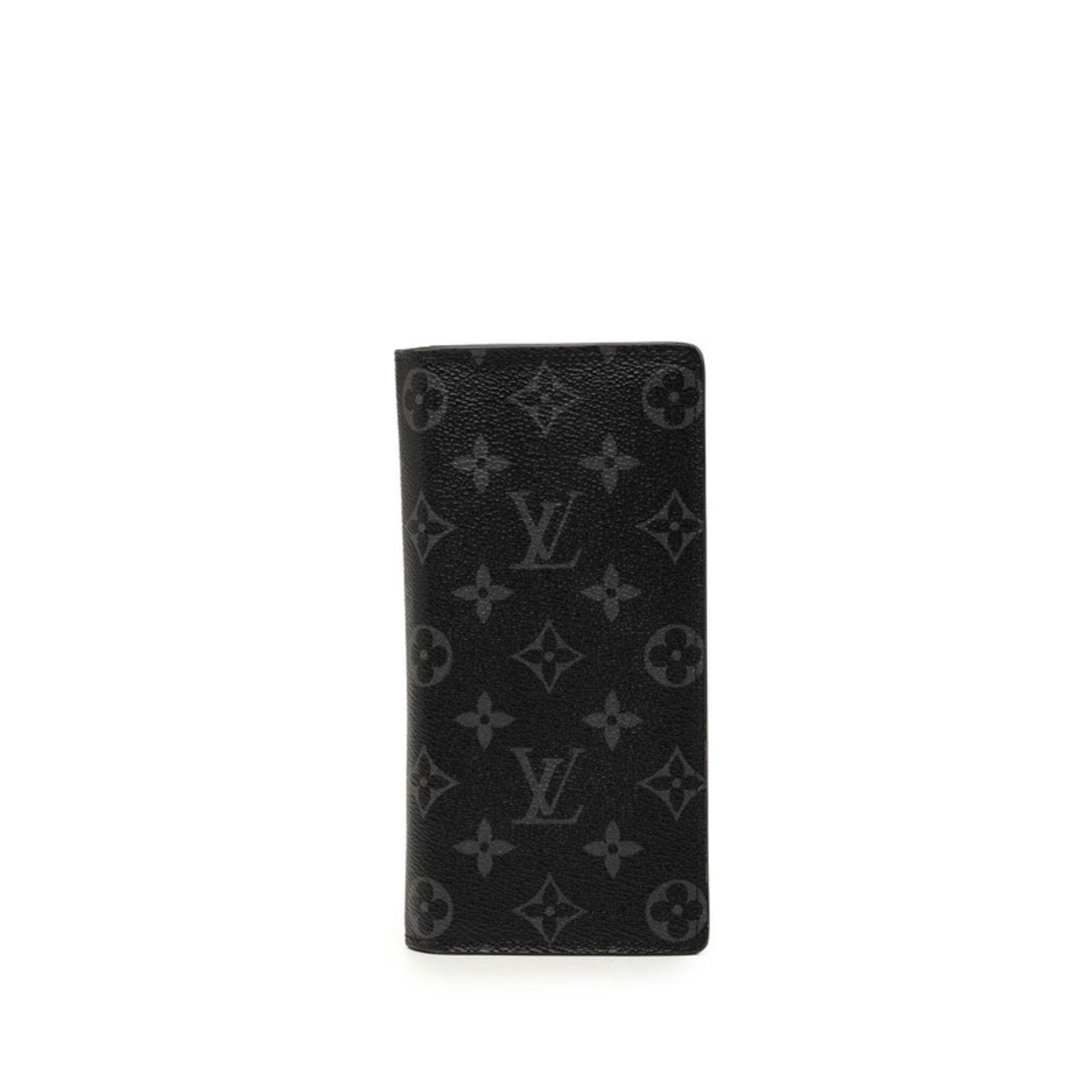 Louis Vuitton Black Pvc Leather Long Wallet (Bi-Fold) (Pre-Owned)