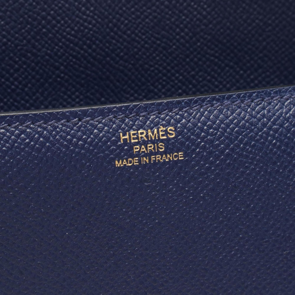 Hermes Blue Epsom Leather Clutch Bag Handbag (Pre-Owned)