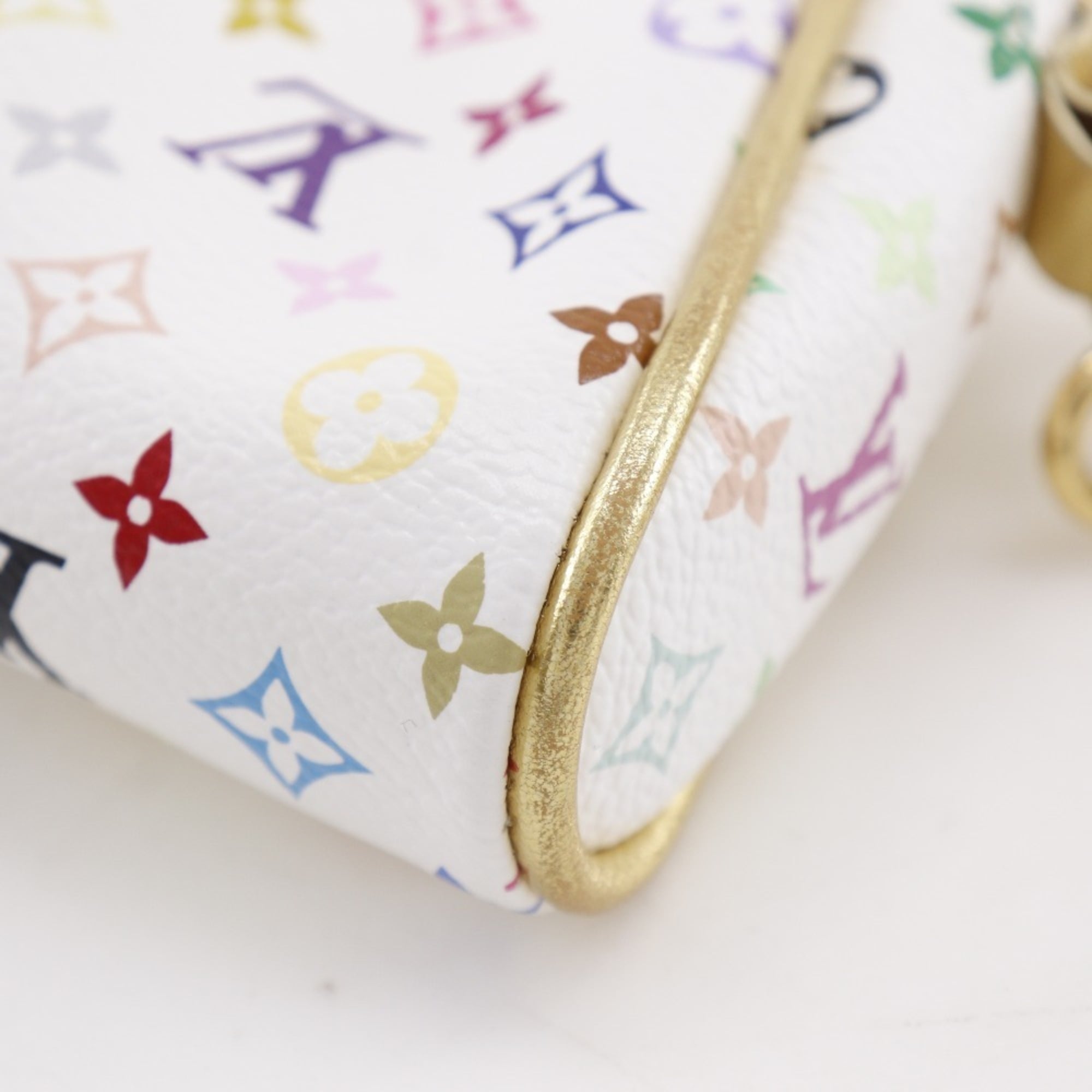 Louis Vuitton Monogram Multicolore Blanc White Monogram Multicolore Clutch Bag (Pre-Owned)