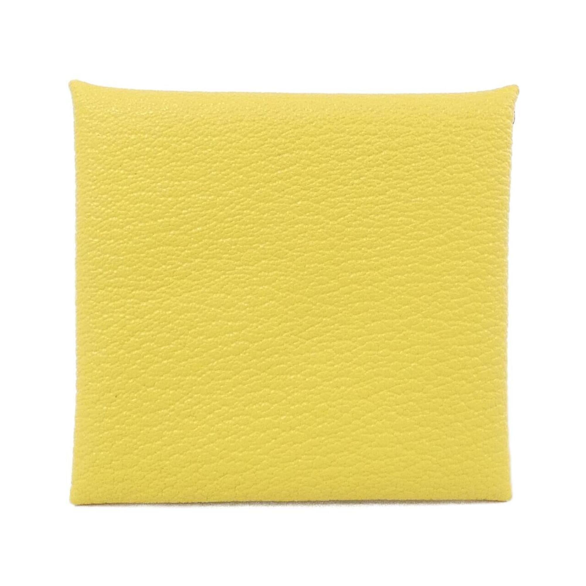 Hermes Yellow Chevre Leather Coin Purse/Coin Case (Pre-Owned)