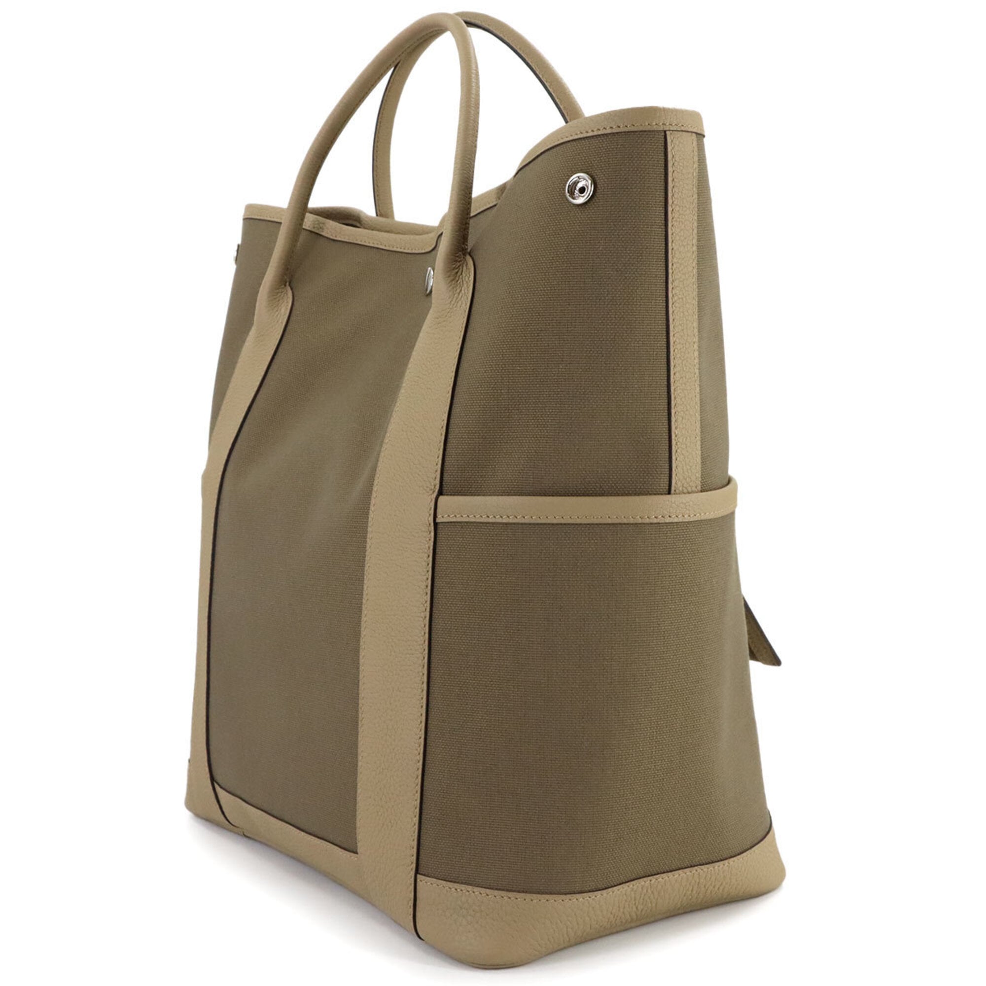 Hermes Beige Etoupe Gray Negonda Leather Handbag Tote Bag (Pre-Owned)