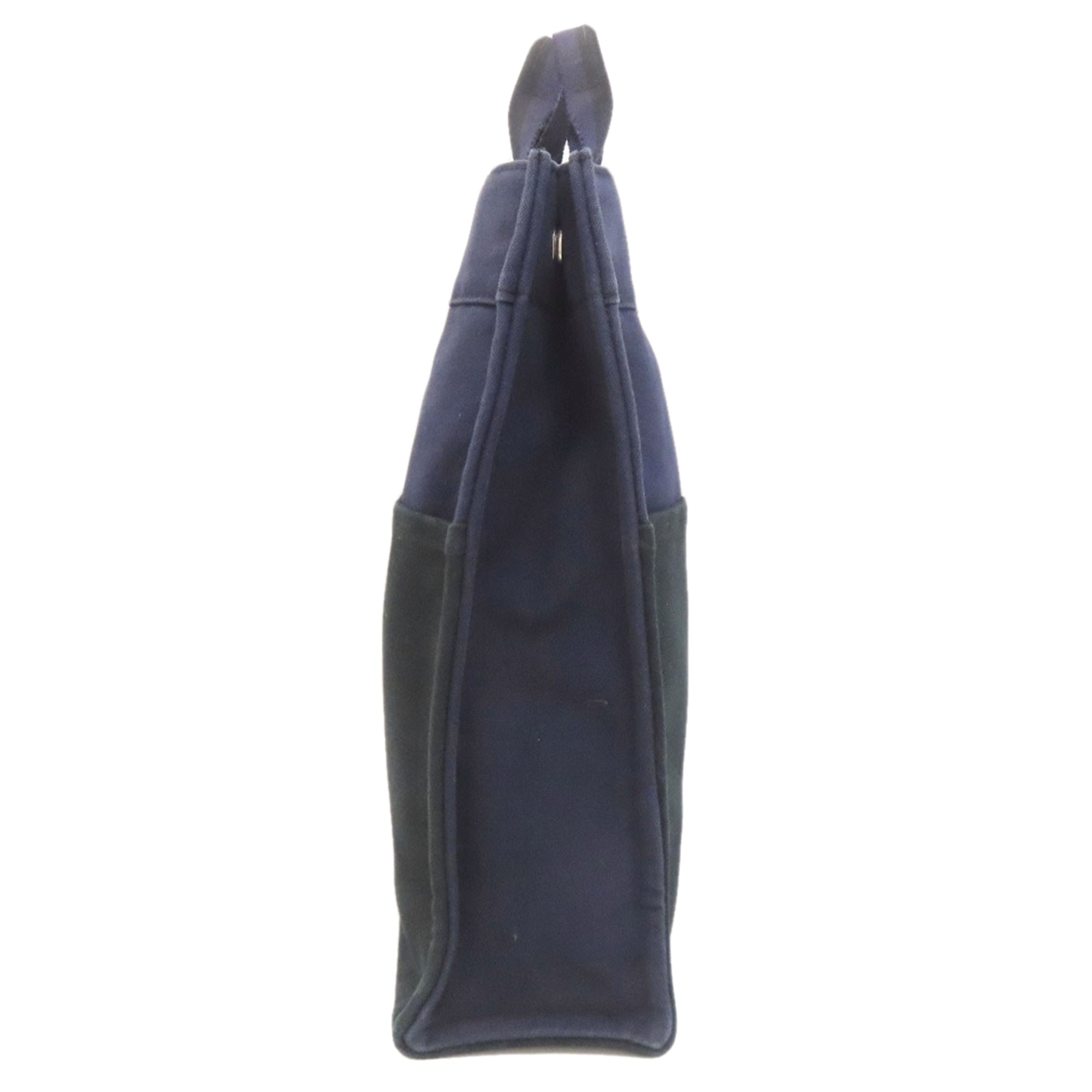 Hermes Navy Canvas Handbag (Pre-Owned)