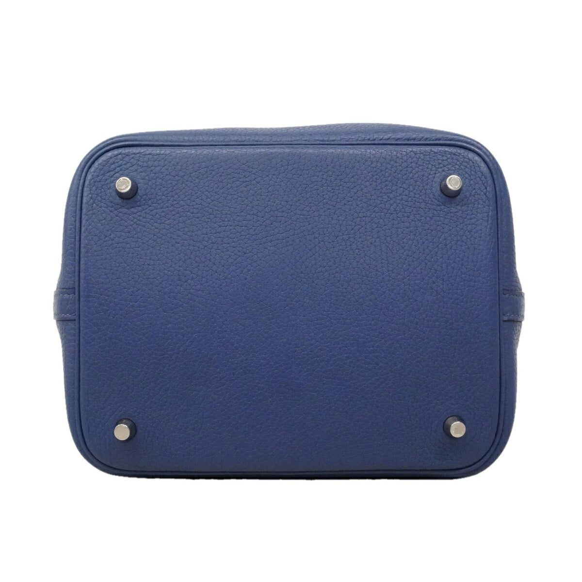 Hermes Bleu Saphir Taurillon Clemence Leather Handbag (Pre-Owned)