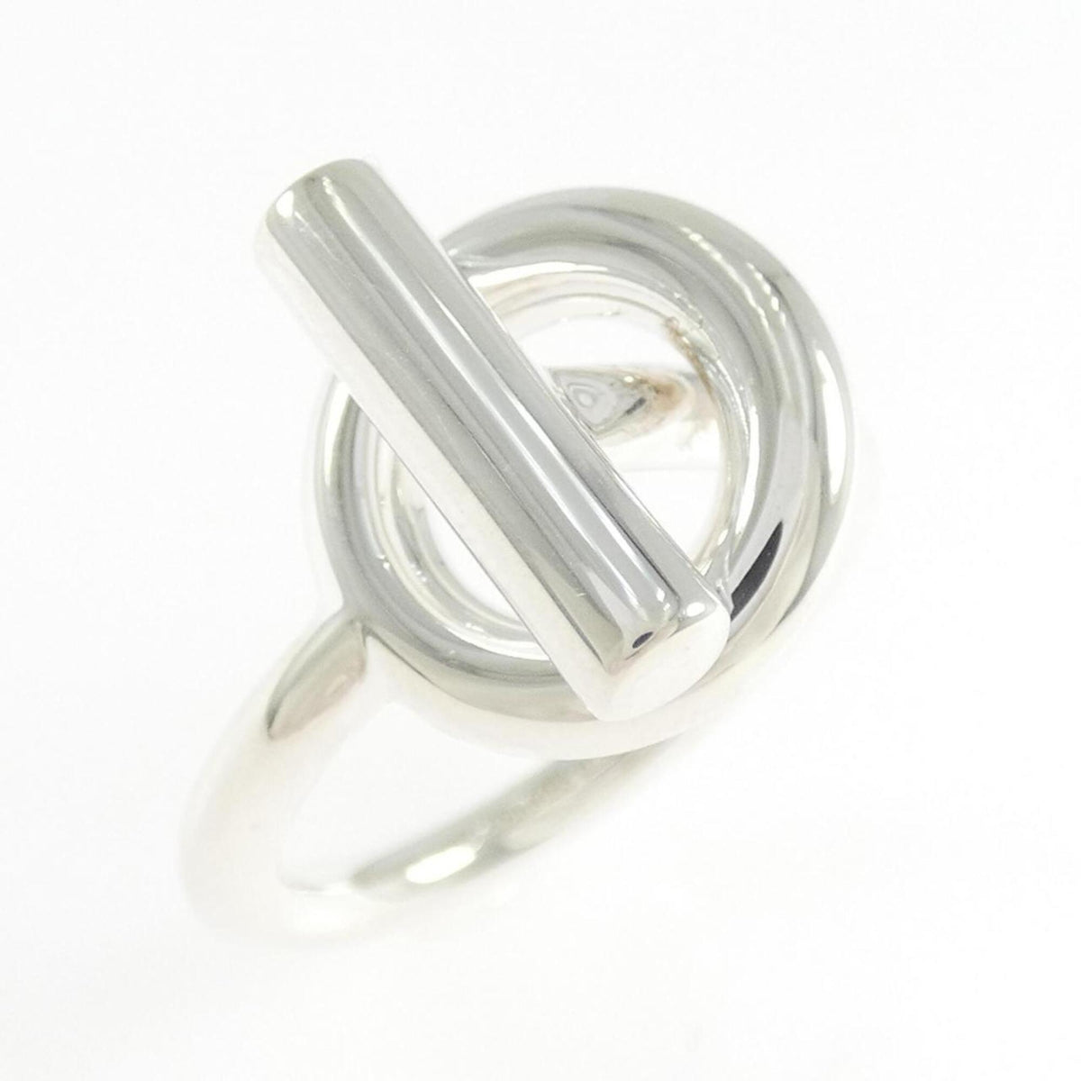 Hermes Silver 925 Band Ring (Pre-Owned)