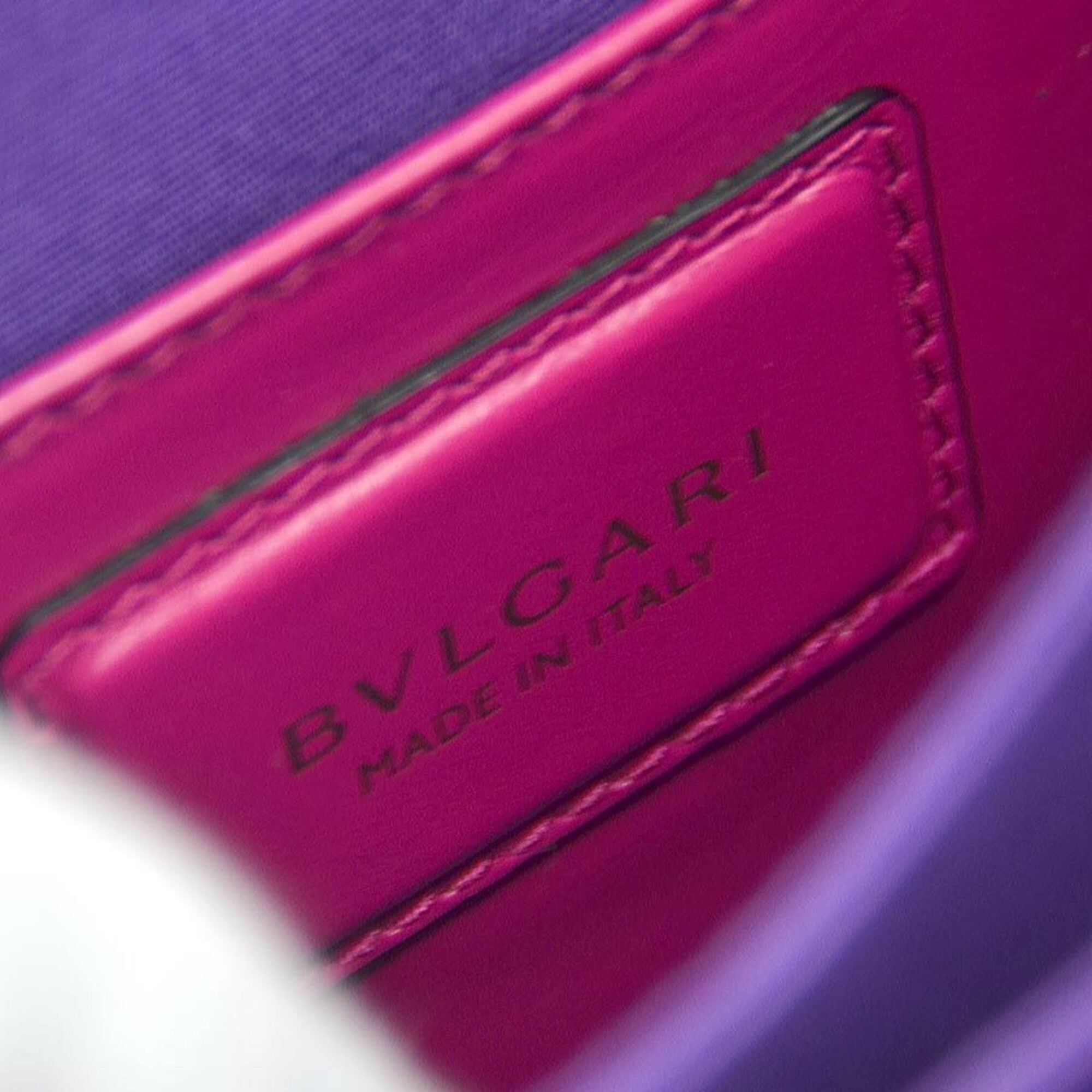 Bvlgari Pink Leather Handbag Shoulder Bag (Pre-Owned)