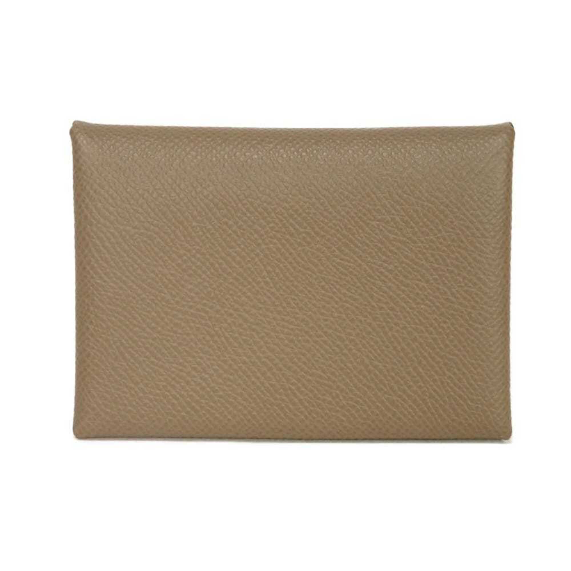 Hermes Etoupe Gray Grayish Epsom Leather Coin Purse/Coin Case (Pre-Owned)