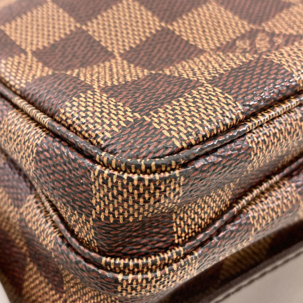Louis Vuitton Damier Damier Canvas Ebene Damier Canvas Shoulder Bag (Pre-Owned)