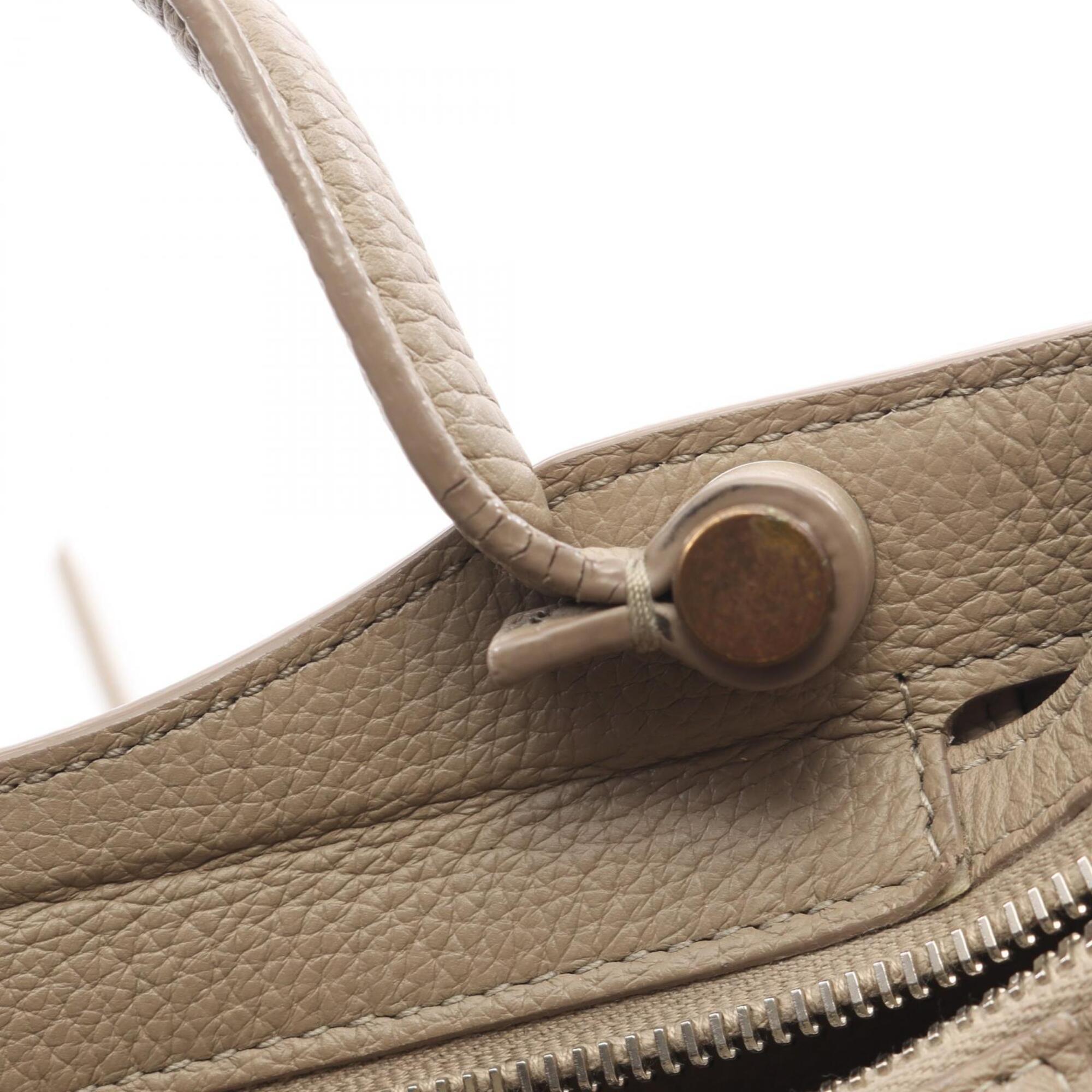 Balenciaga Beige Black Leather Handbag (Pre-Owned)