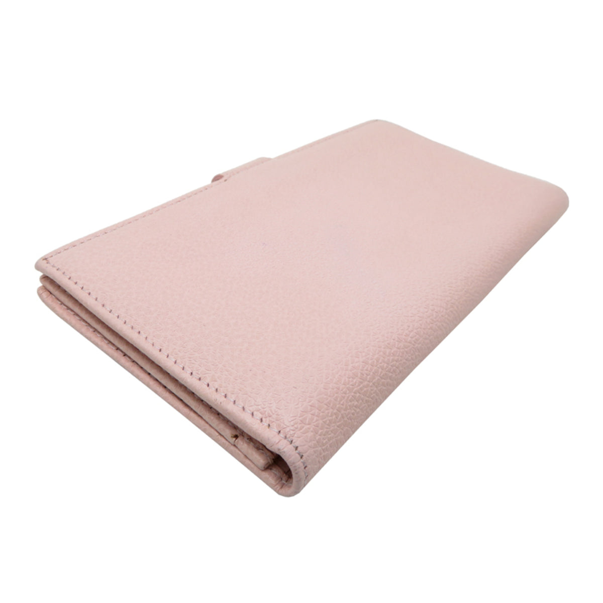 Bvlgari Pink Leather Long Wallet (Bi-Fold) (Pre-Owned)