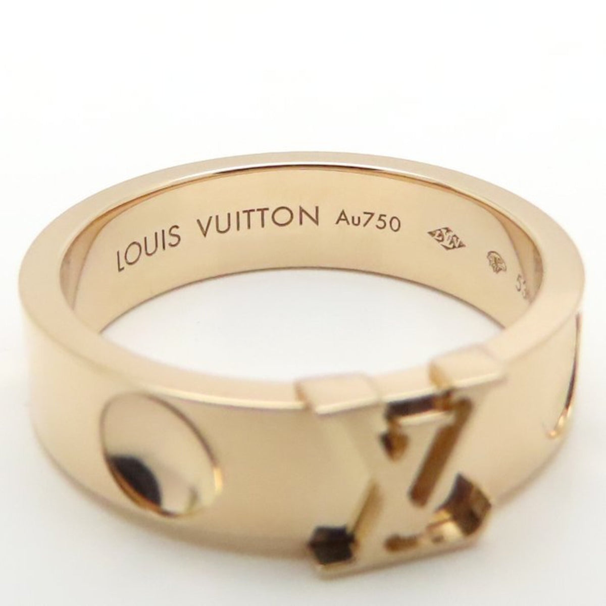 Louis Vuitton Pink Gold (18K) Band Ring (Pre-Owned)