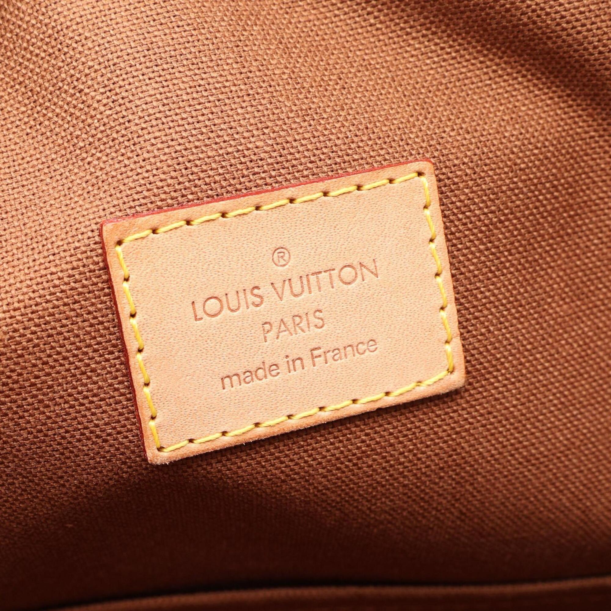 Louis Vuitton Brown Coated Canvas Pvc Monogram Leather Handbag Tote Bag (Pre-Owned)