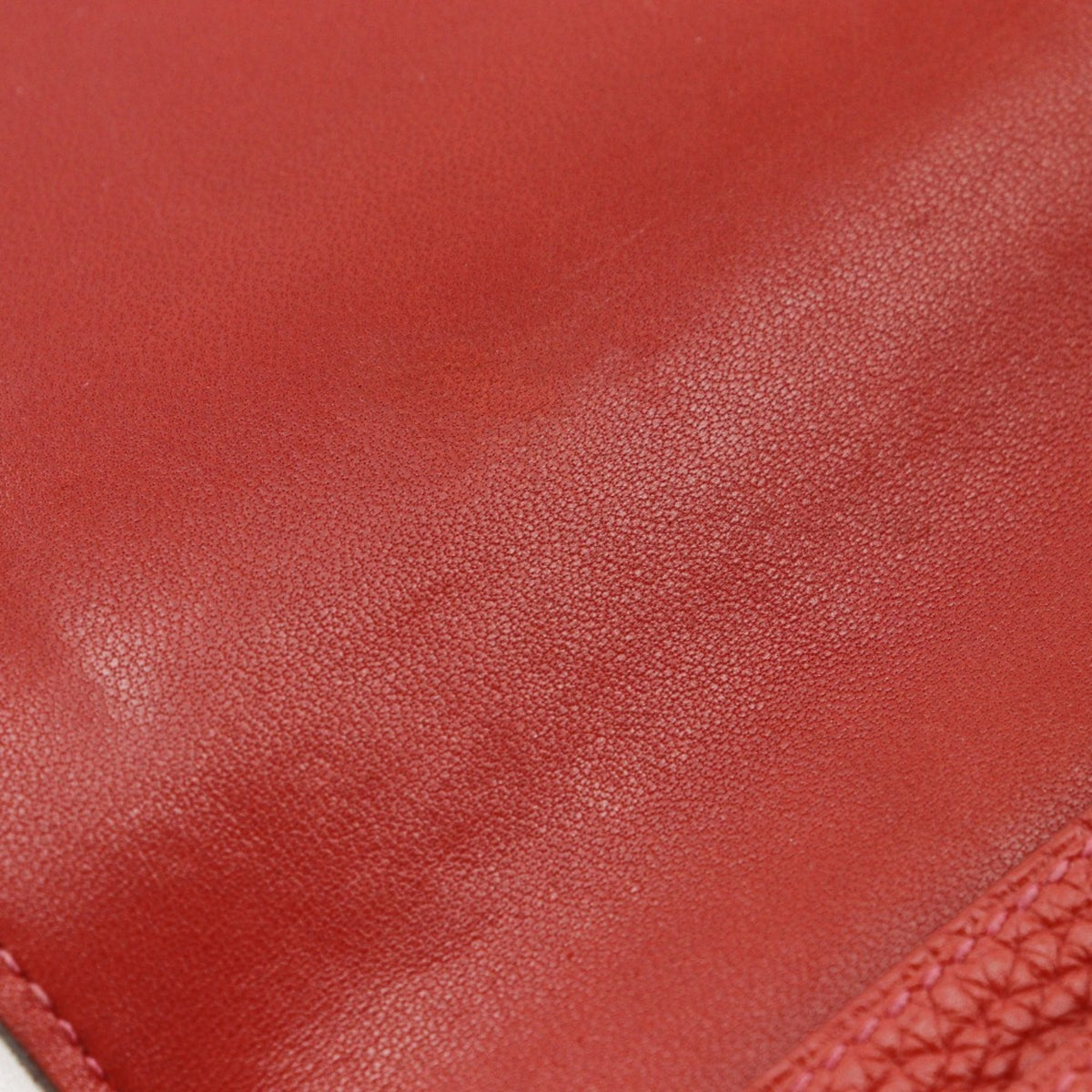 Hermes Dogon Red Color Taurillon Clemence Leather Long Wallet (Bi-Fold) (Pre-Owned)