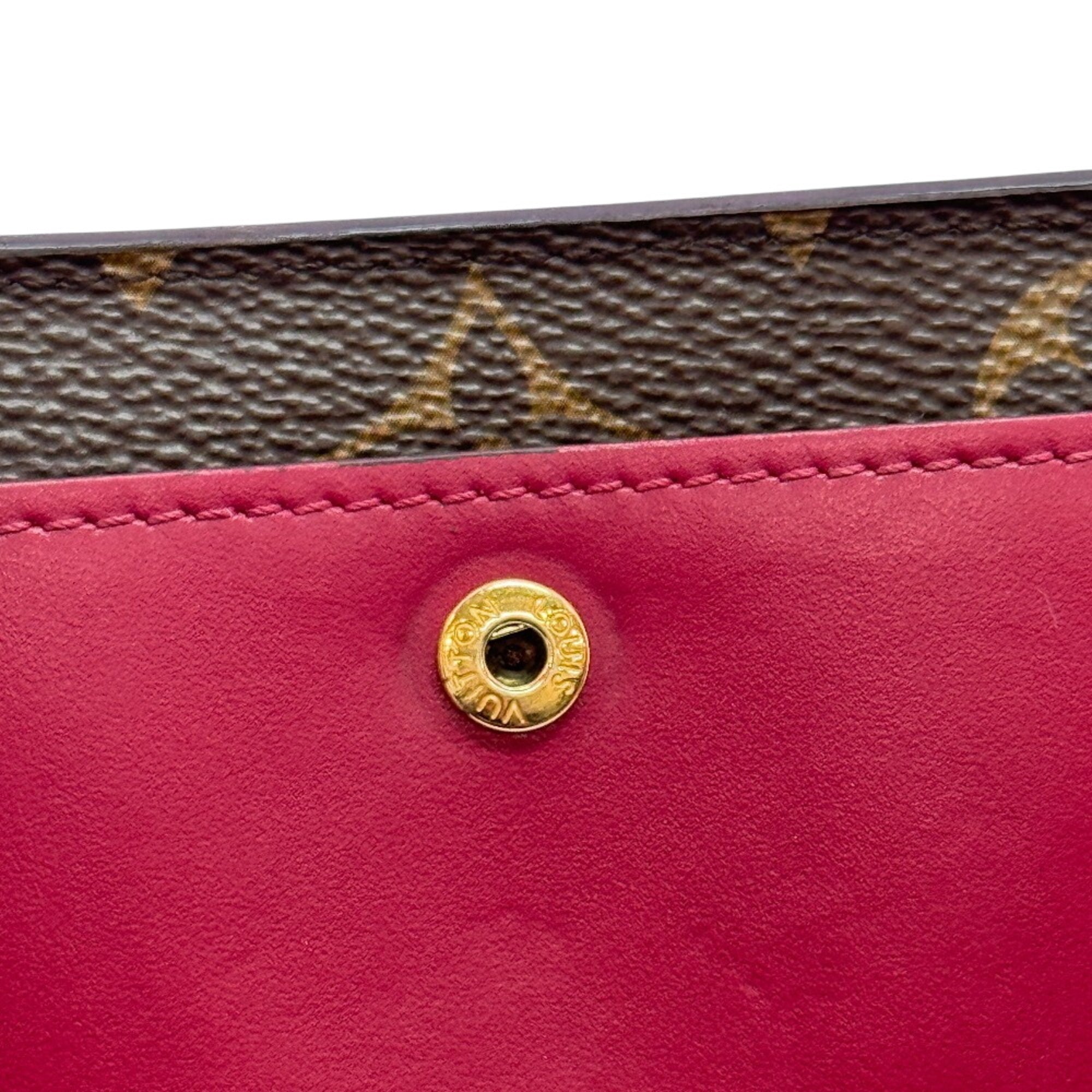 Louis Vuitton Brown Monogram Pink Monogram Wallet (Bi-Fold) (Pre-Owned)