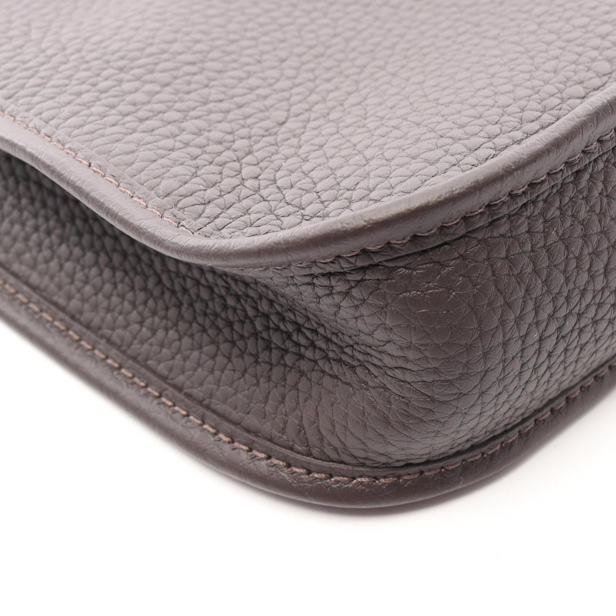 Hermes Brown Taurillon Clemence Leather Handbag Shoulder Bag (Pre-Owned)