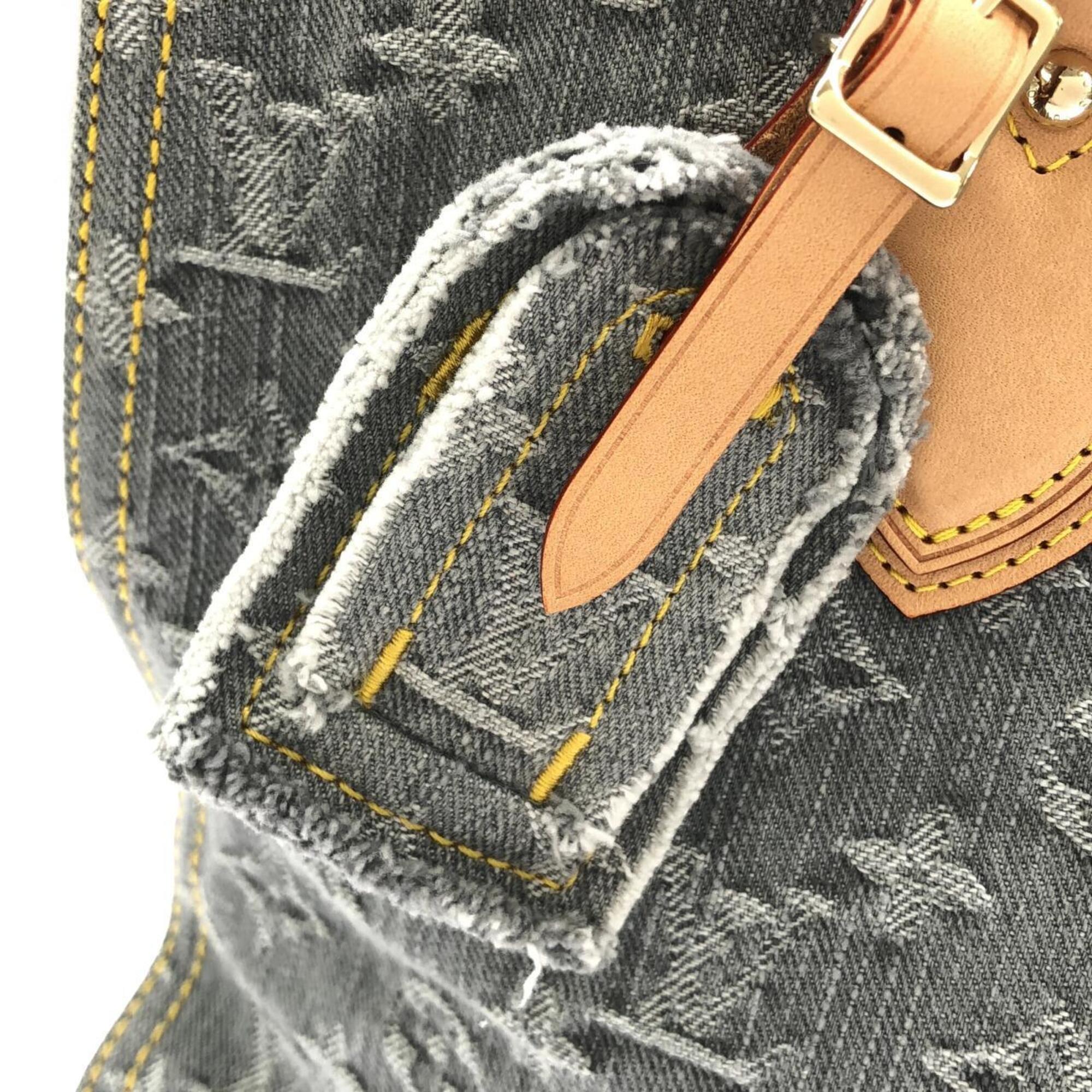 Louis Vuitton Gray Denim Handbag (Pre-Owned)
