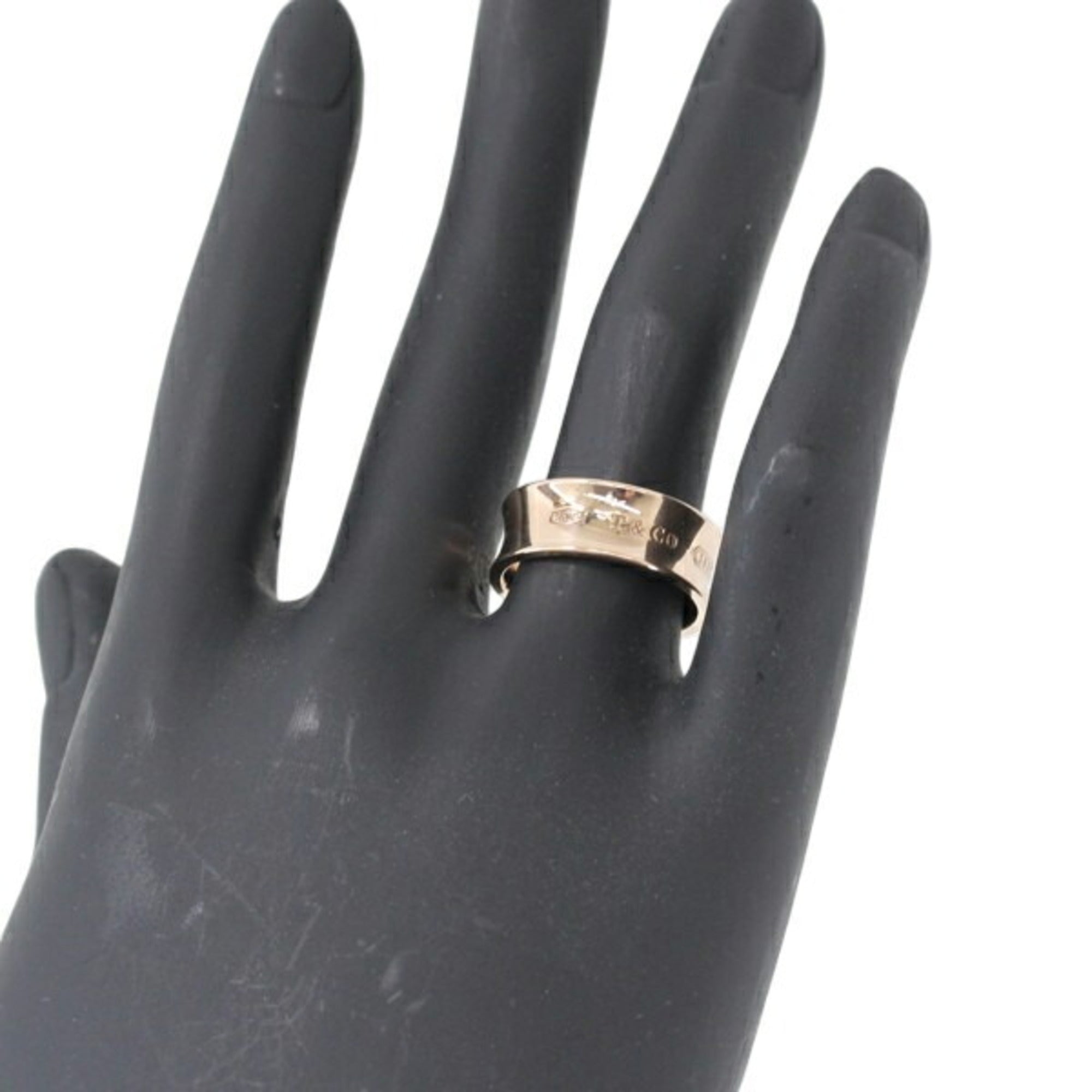 Tiffany Pink Rose Gold Metal Band Ring (Pre-Owned)