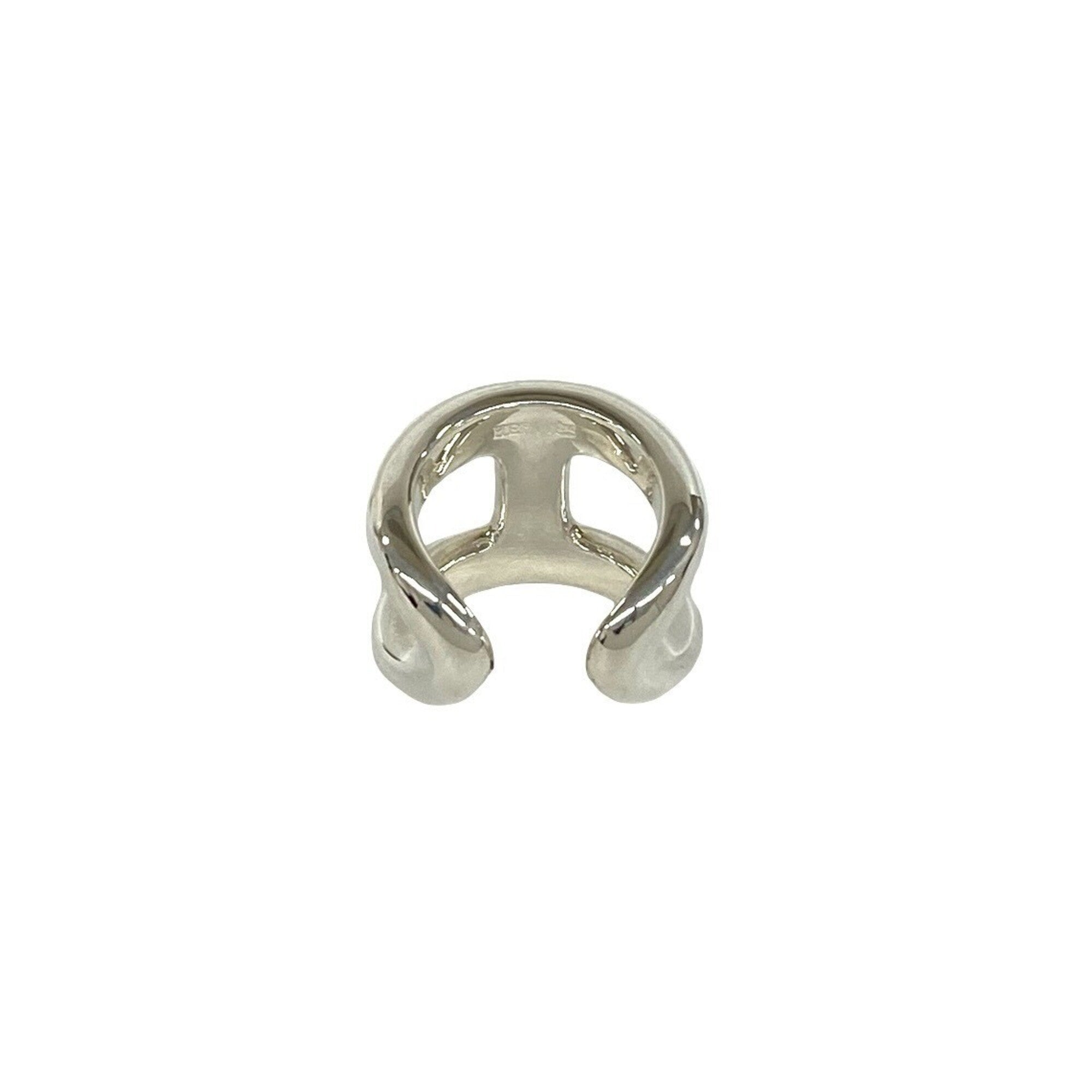 Hermes Silver Silver 925 Band Ring (Pre-Owned)