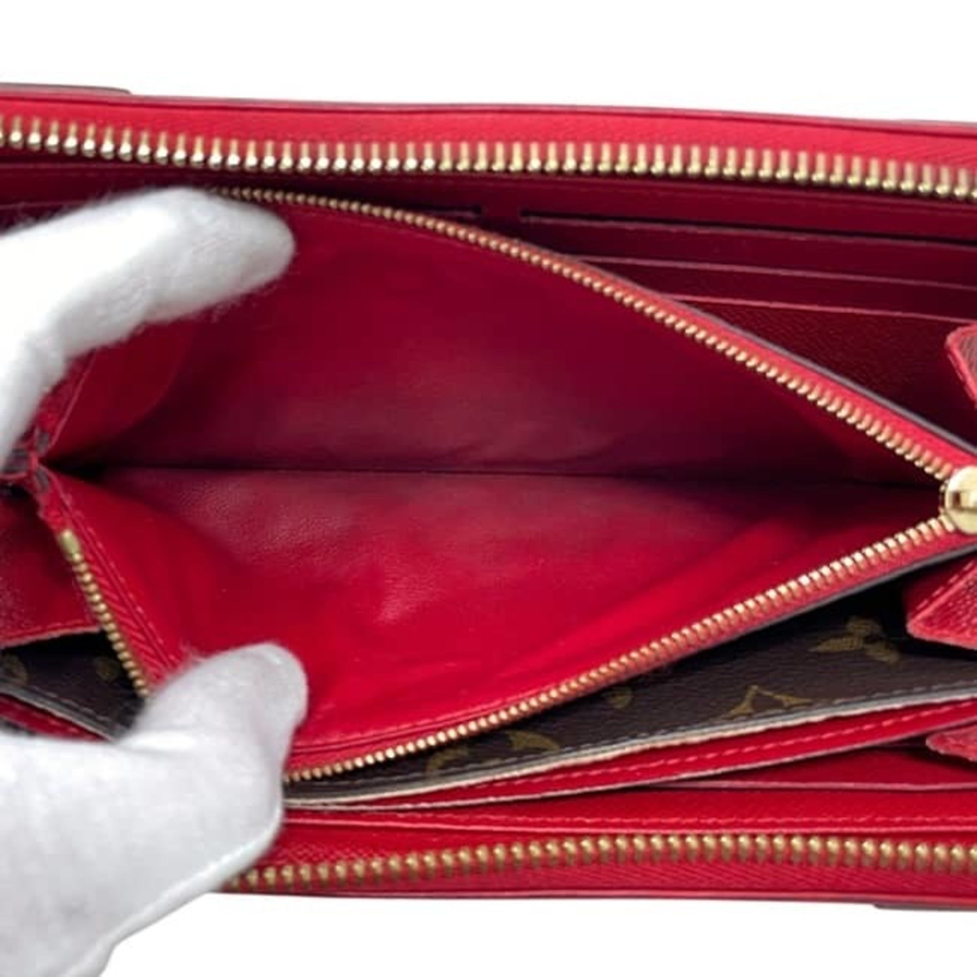 Louis Vuitton Brown Monogram Leather Long Wallet (Bi-Fold) (Pre-Owned)