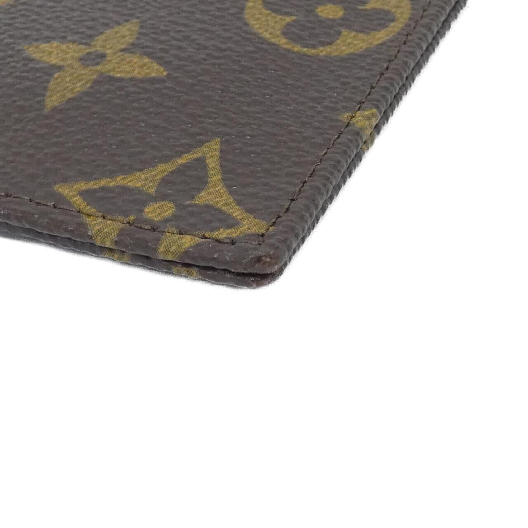 Louis Vuitton Marron Coated Canvas Pochette Pouch (Pre-Owned)