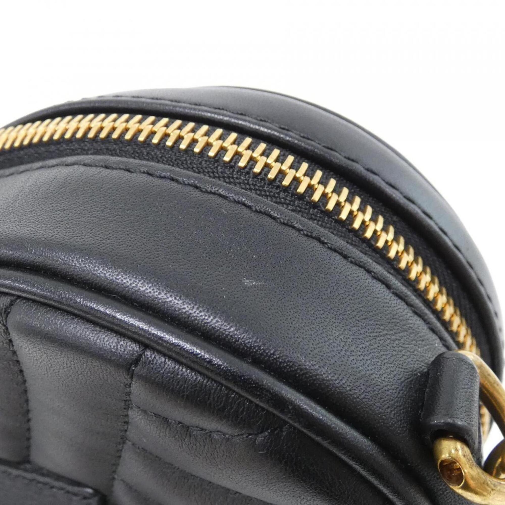 Louis Vuitton Black Leather Shoulder Bag (Pre-Owned)