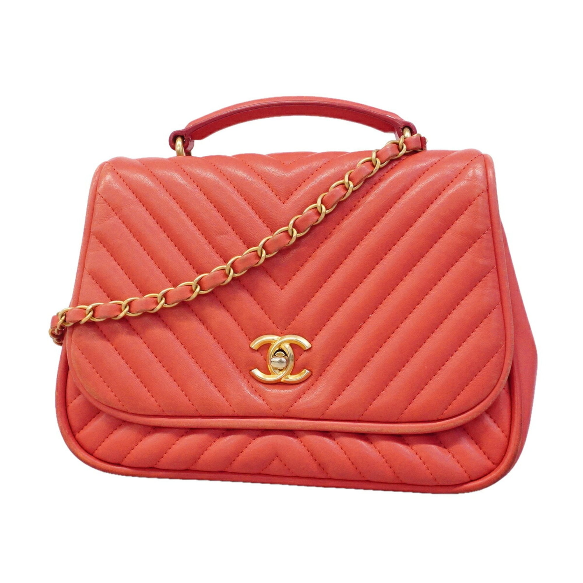 Chanel Pink Leather Handbag (Pre-Owned)
