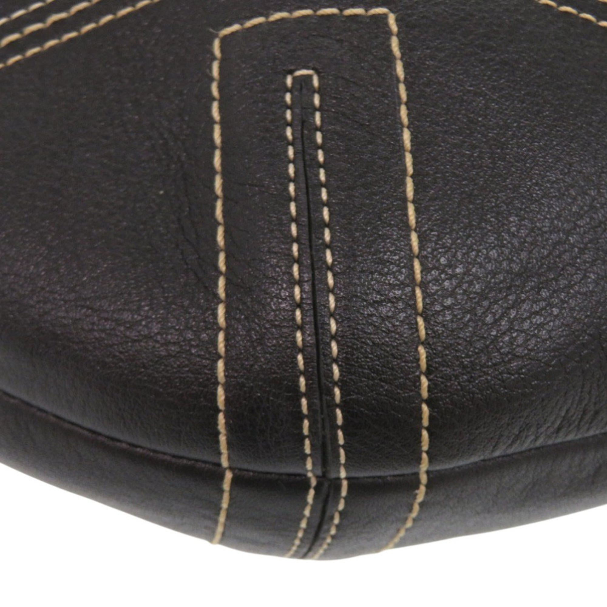 Coach Black Leather Shoulder Bag (Pre-Owned)