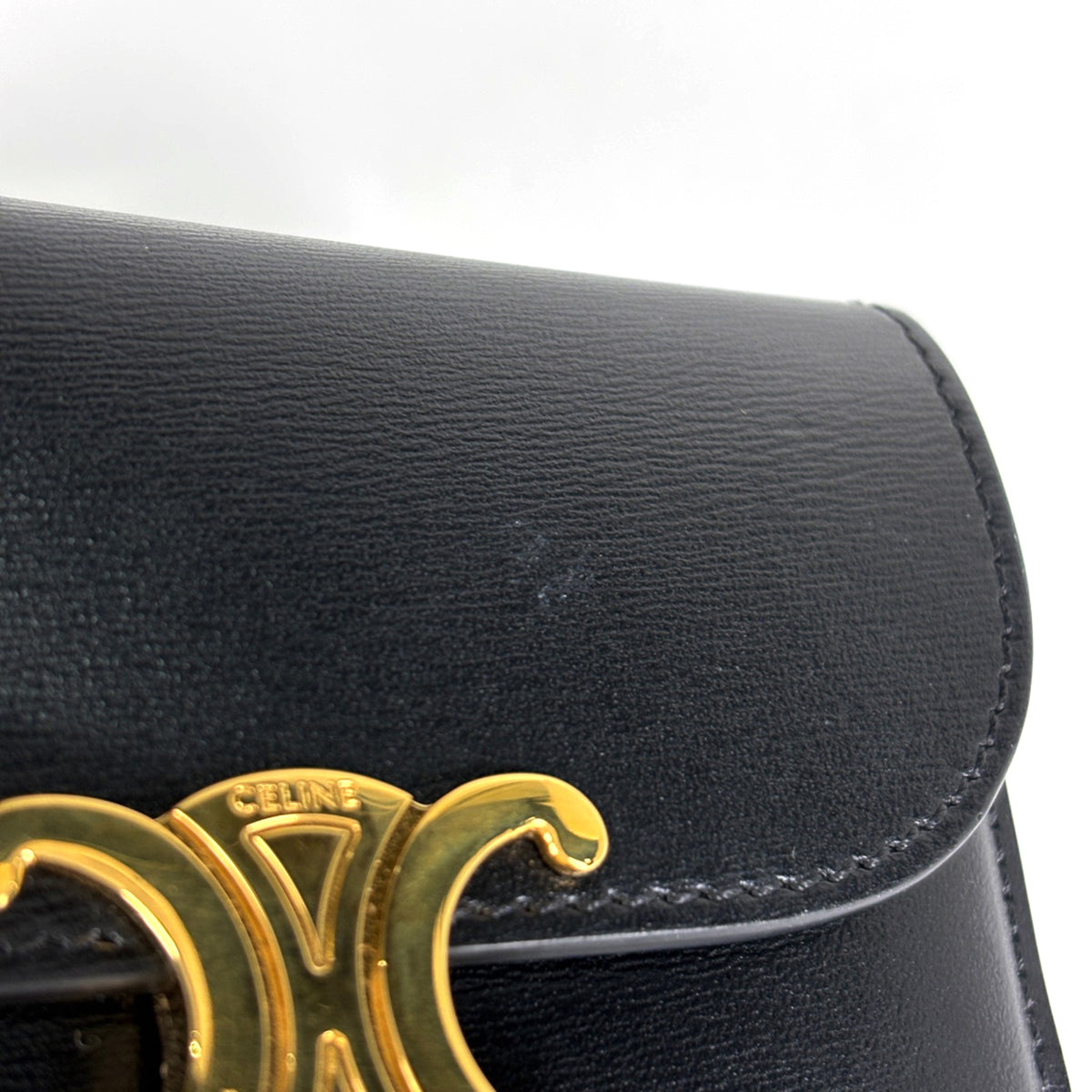 Celine Black Leather Wallet (Tri-Fold) (Pre-Owned)
