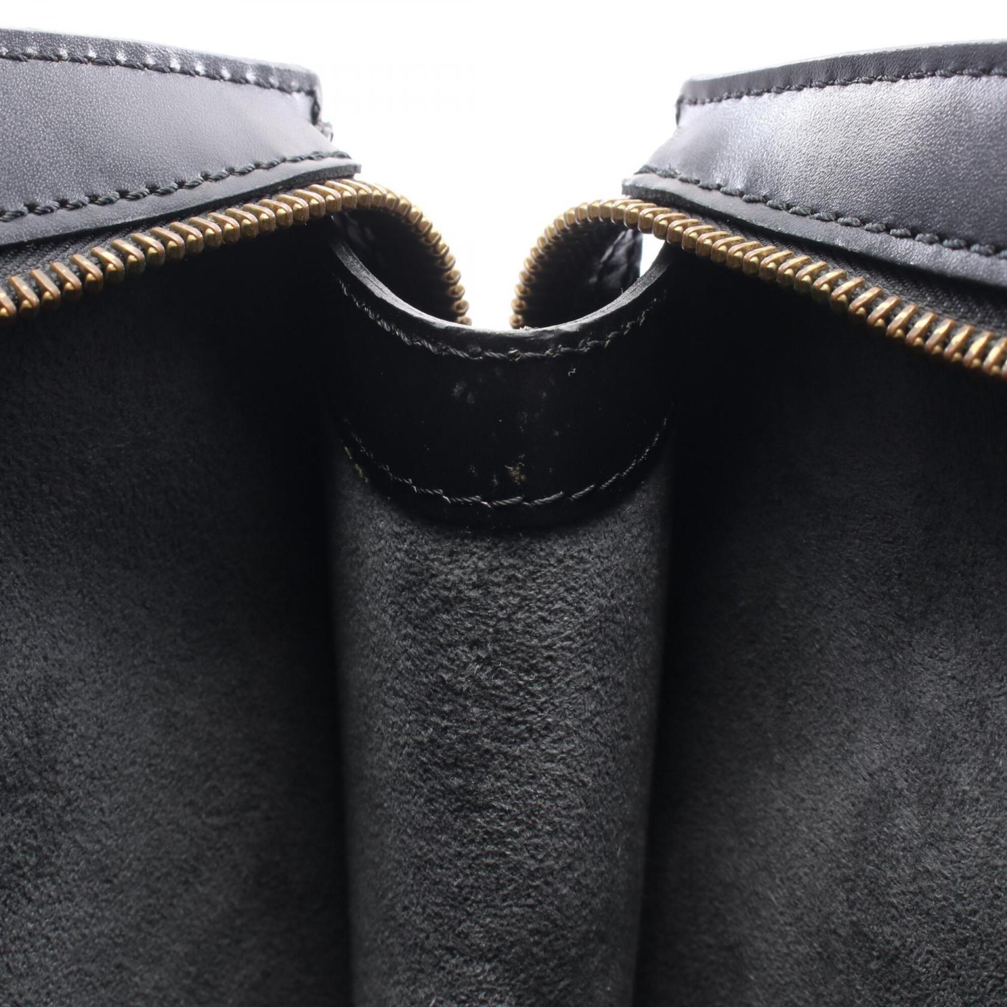 Louis Vuitton Black Noir Leather Handbag Shoulder Bag (Pre-Owned)