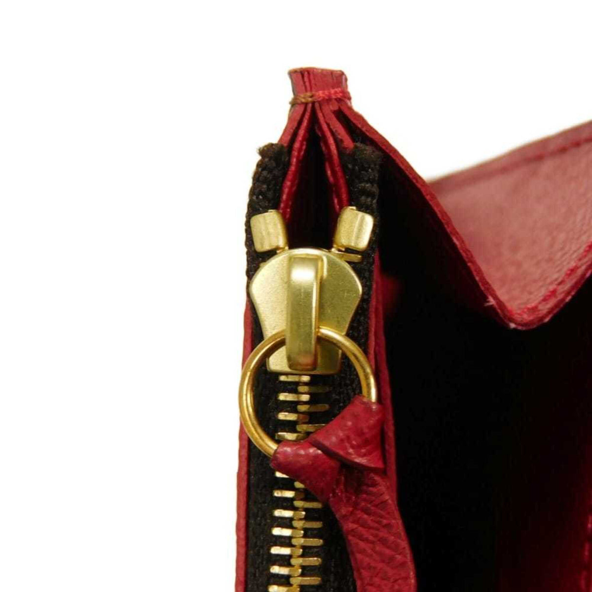 Louis Vuitton Brown Cerise Damier Canvas Ebene Red Color Damier Canvas Long Wallet (Bi-Fold) (Pre-Owned)